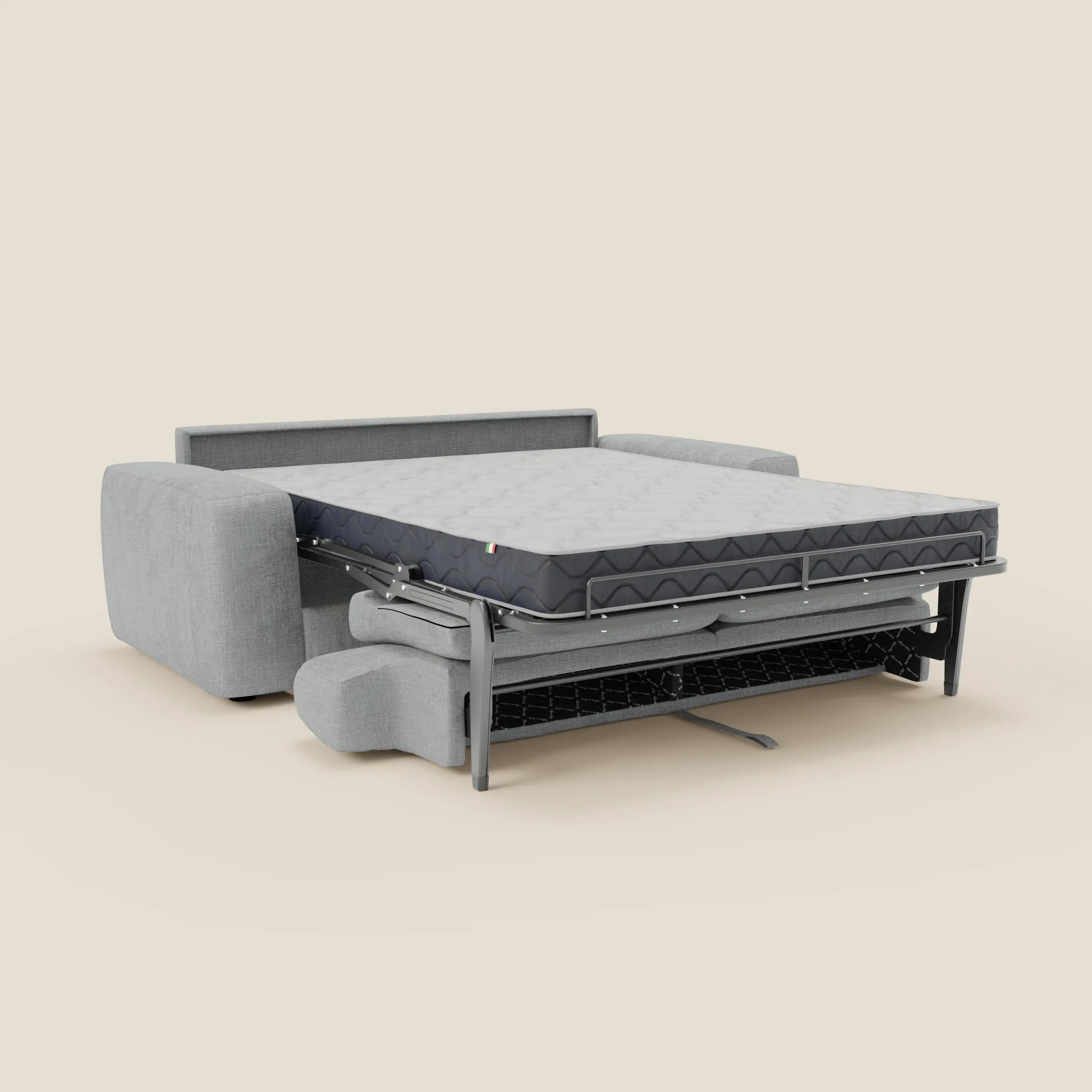 Cloud Canapé convertible matelas H17 cm avec coussins souples en tissu imperméable T06 bleu glacier - Image 11