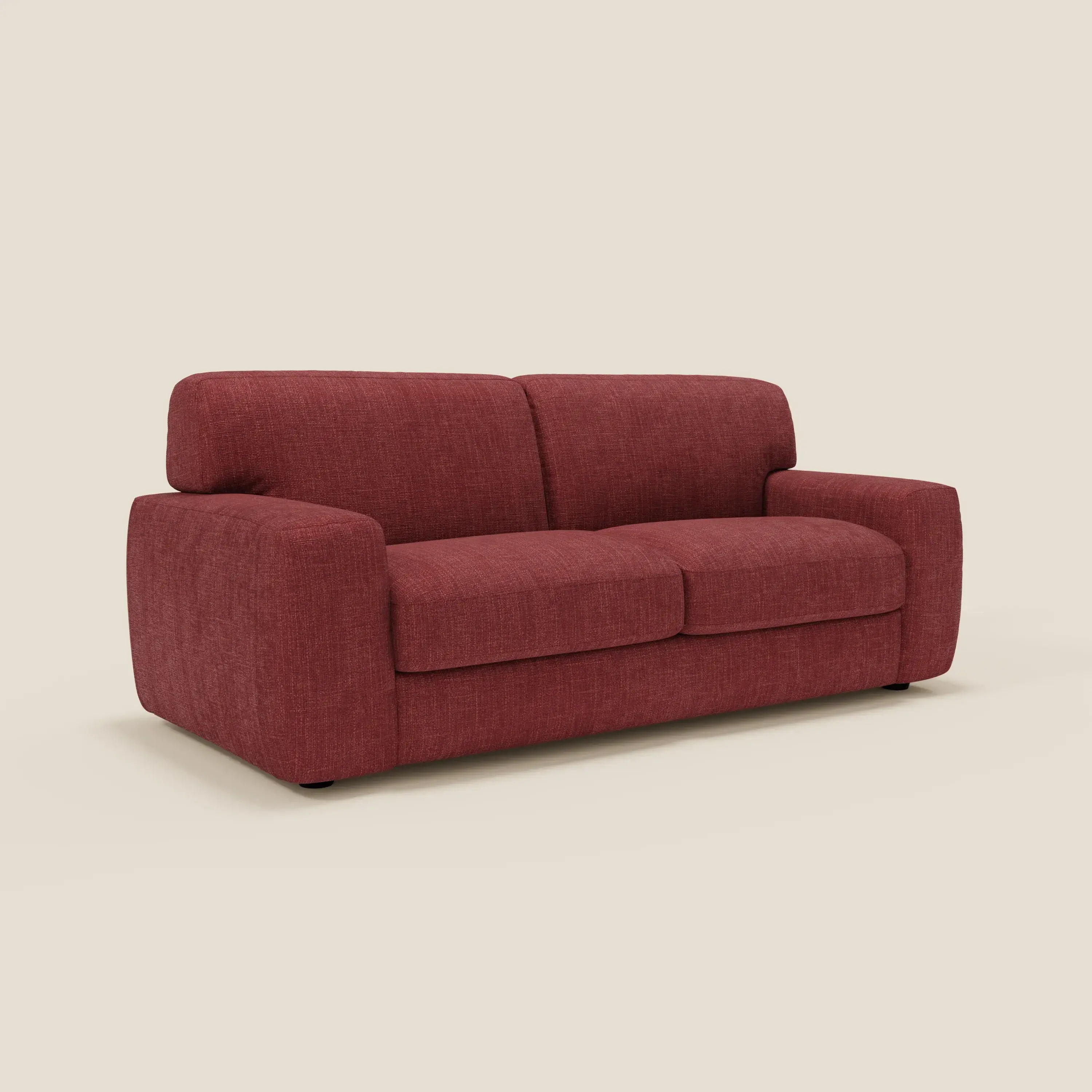 Cloud Canapé convertible matelas H17 cm avec coussins souples en tissu imperméable T06 rouge - Image 3