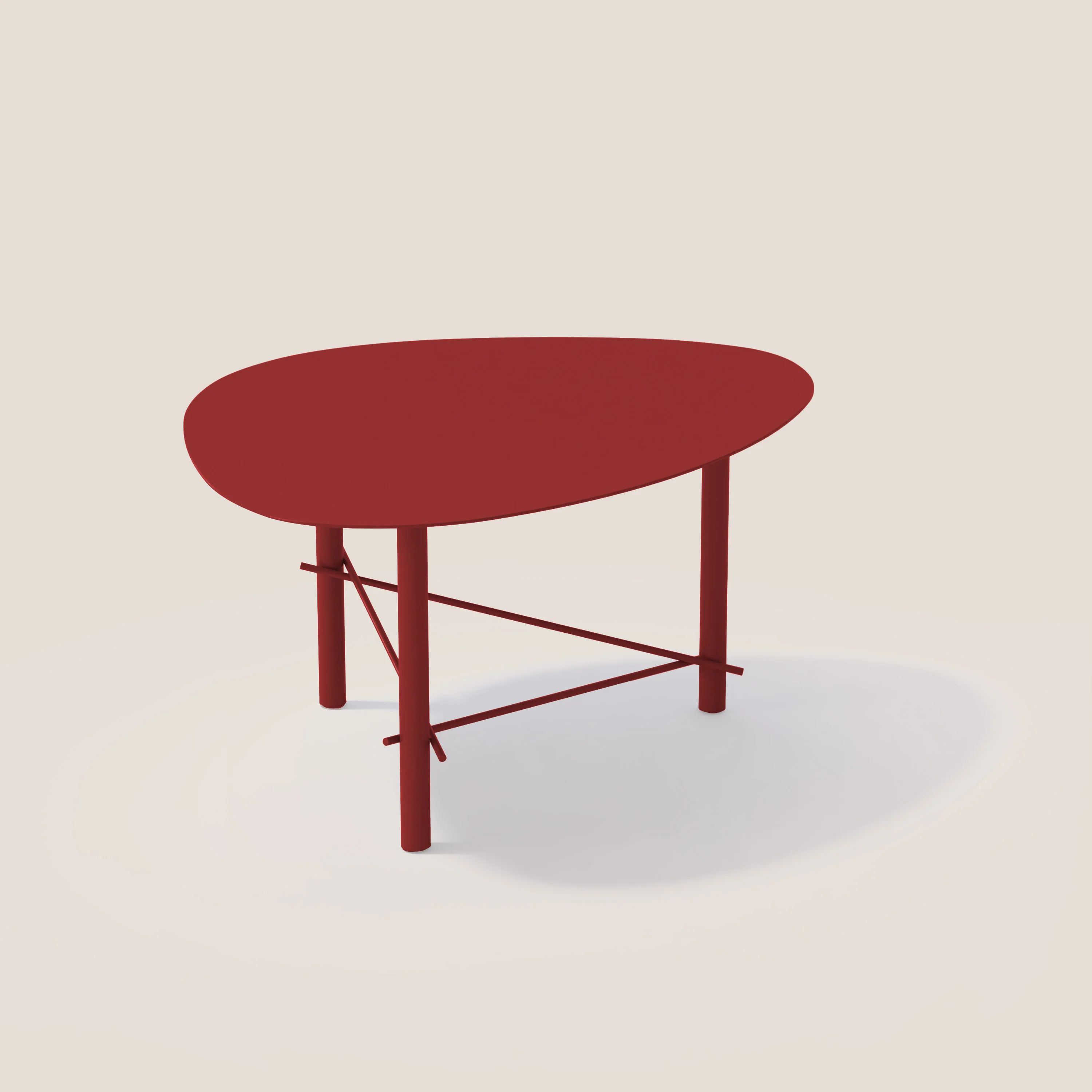Cookie table basse de salon en métal rouge