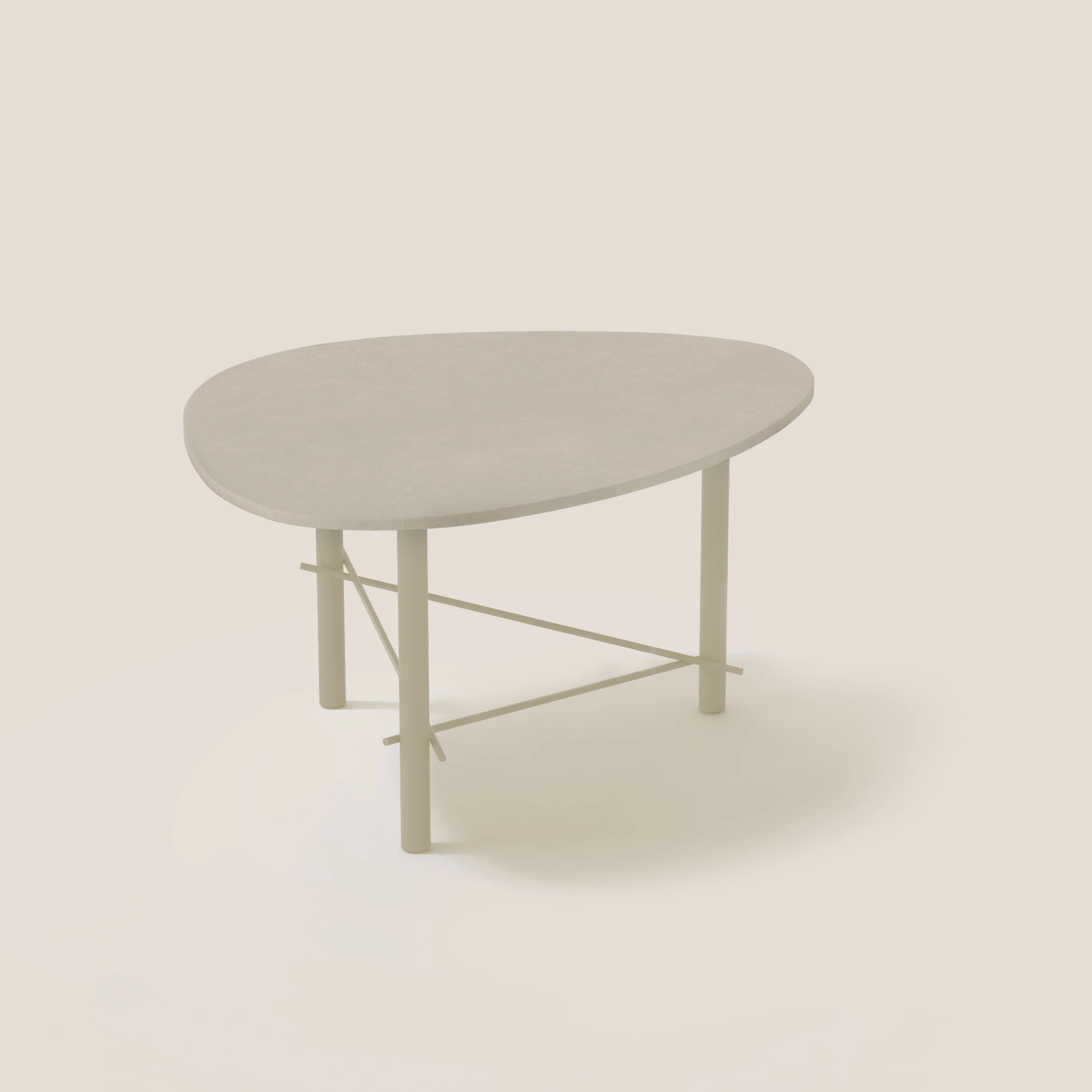 Cookie table basse de salon en laminam terre di matera chanvre