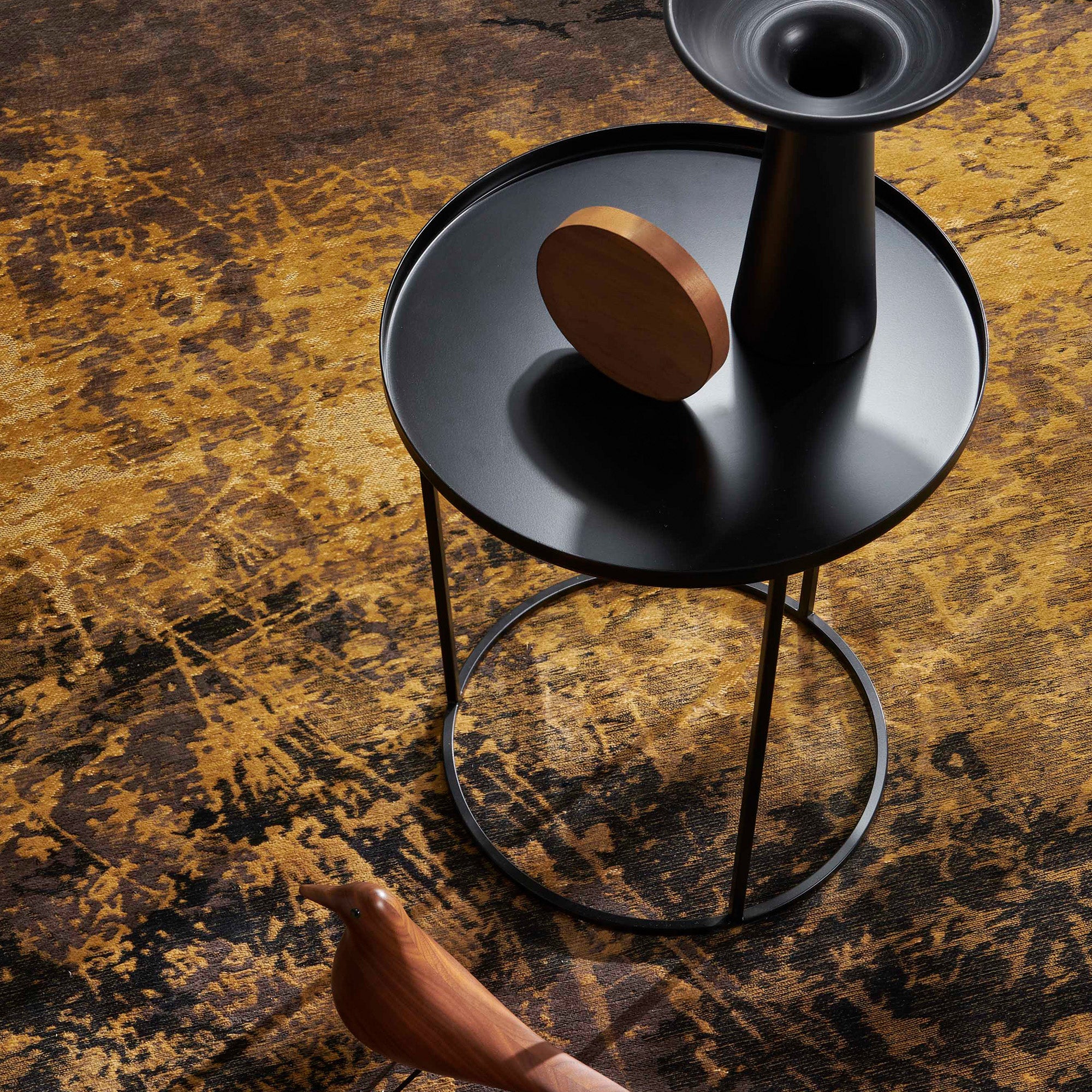 Costance table basse ronde avec plateau de salon en métal or - Image 3