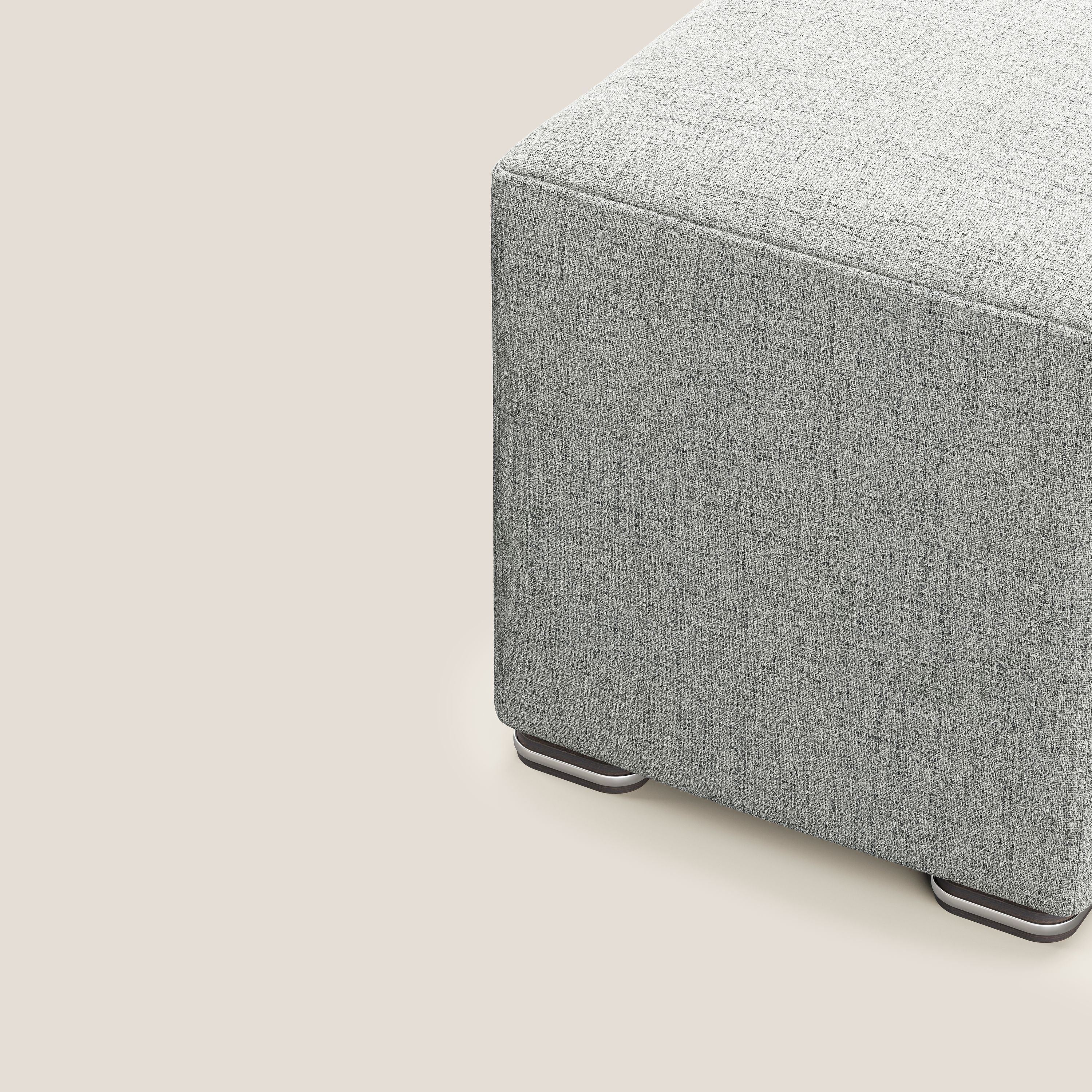 Cube pouf en tissu doux imperméable FELIS T03 GRIS CLAIR - Image 3
