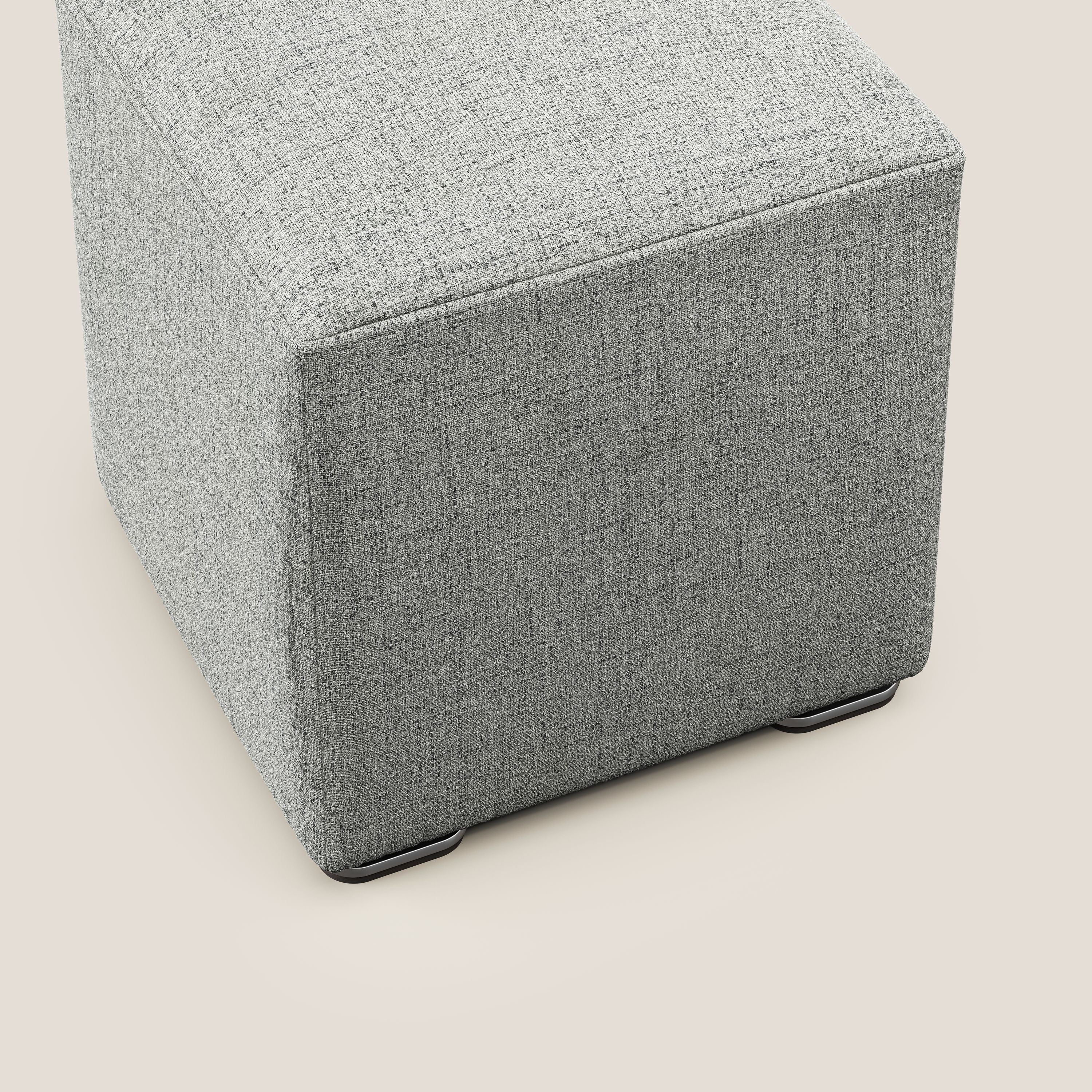 Cube pouf en tissu doux imperméable FELIS T03 GRIS CLAIR - Image 5