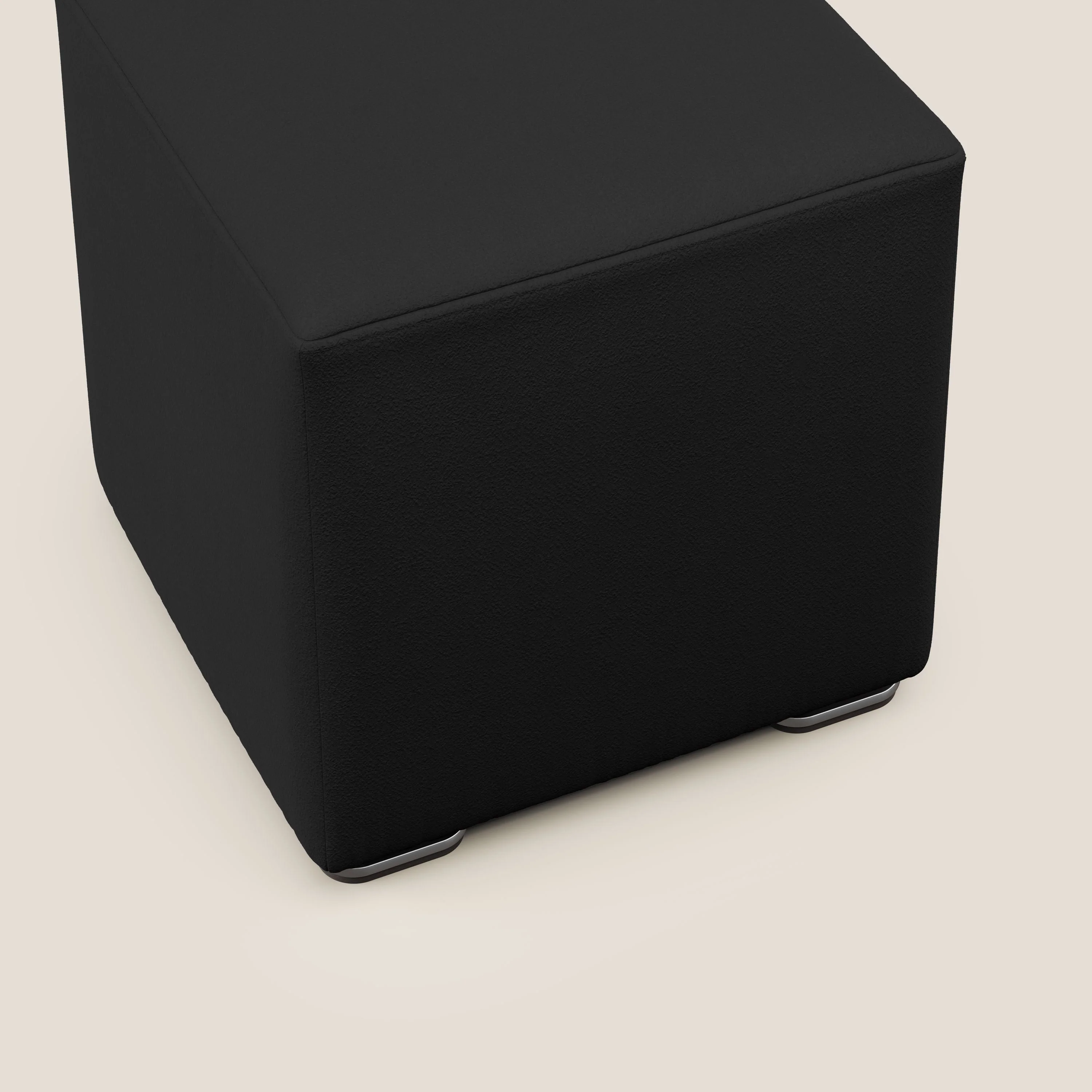 Cube pouf en microfibre détachable T11 noir - Image 5