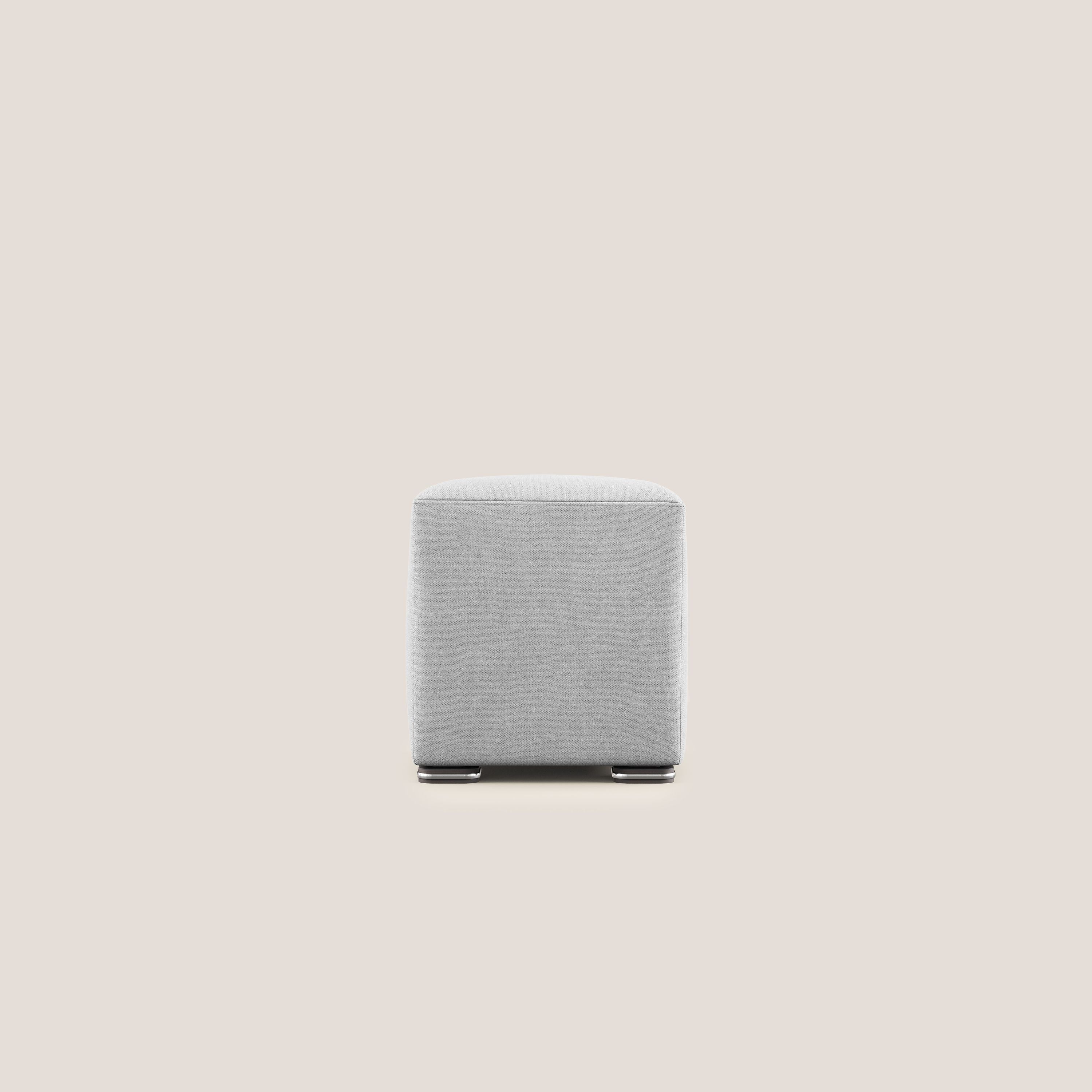 Cube pouf en tissu doux imperméable T02 gris clair