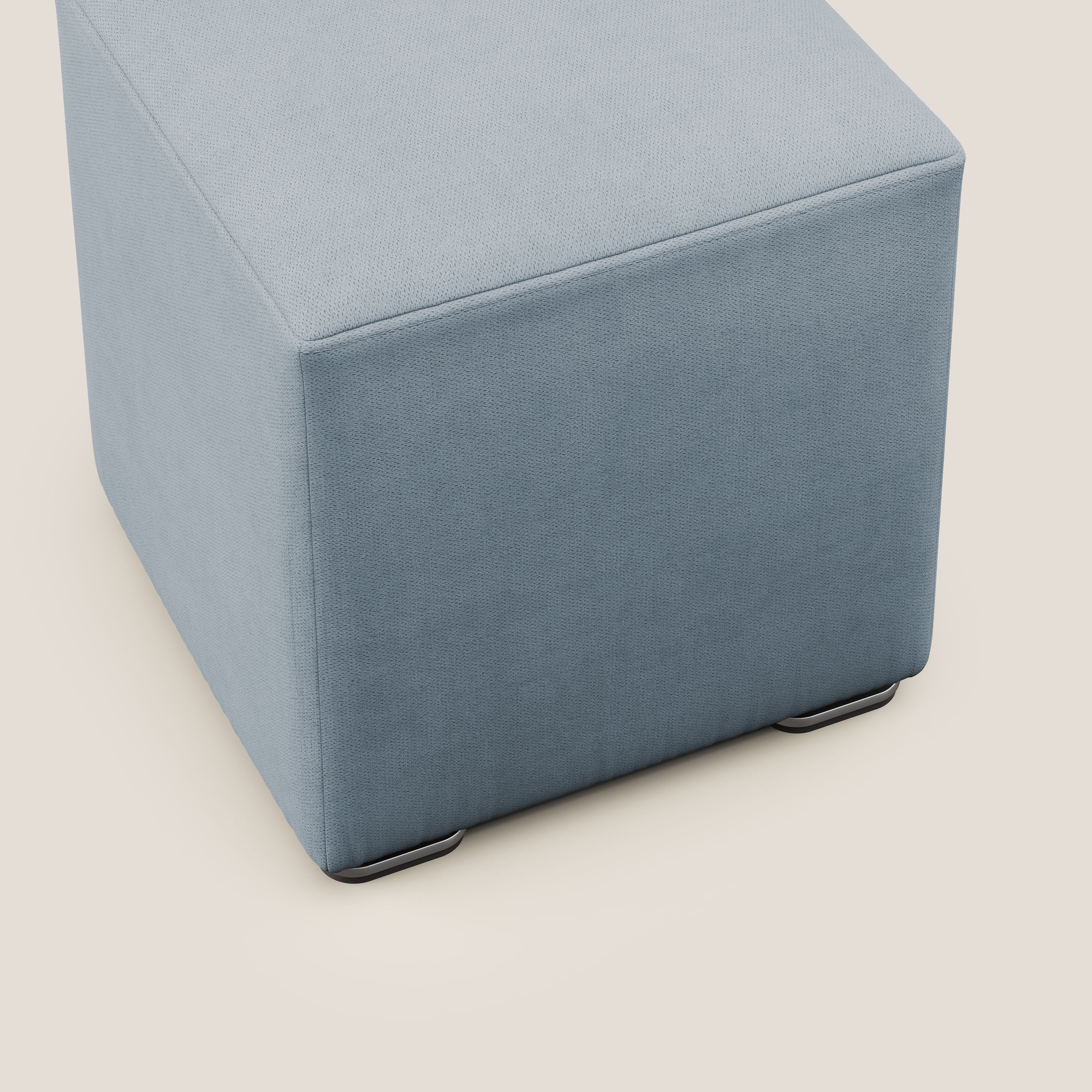 Cube pouf en tissu doux imperméable T02 sucre glace - Image 5