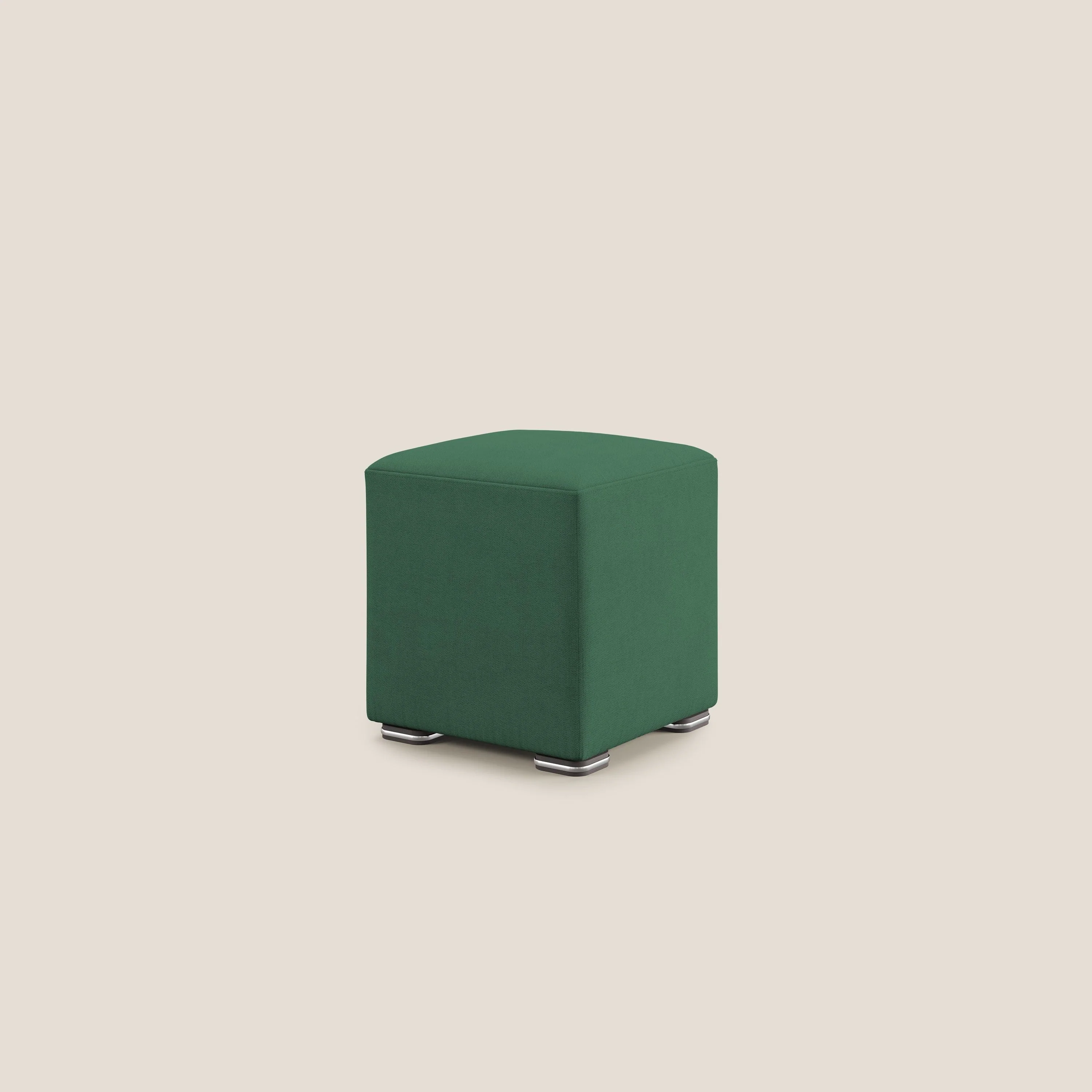 Cube pouf en tissu doux imperméable T02 vert - Image 3