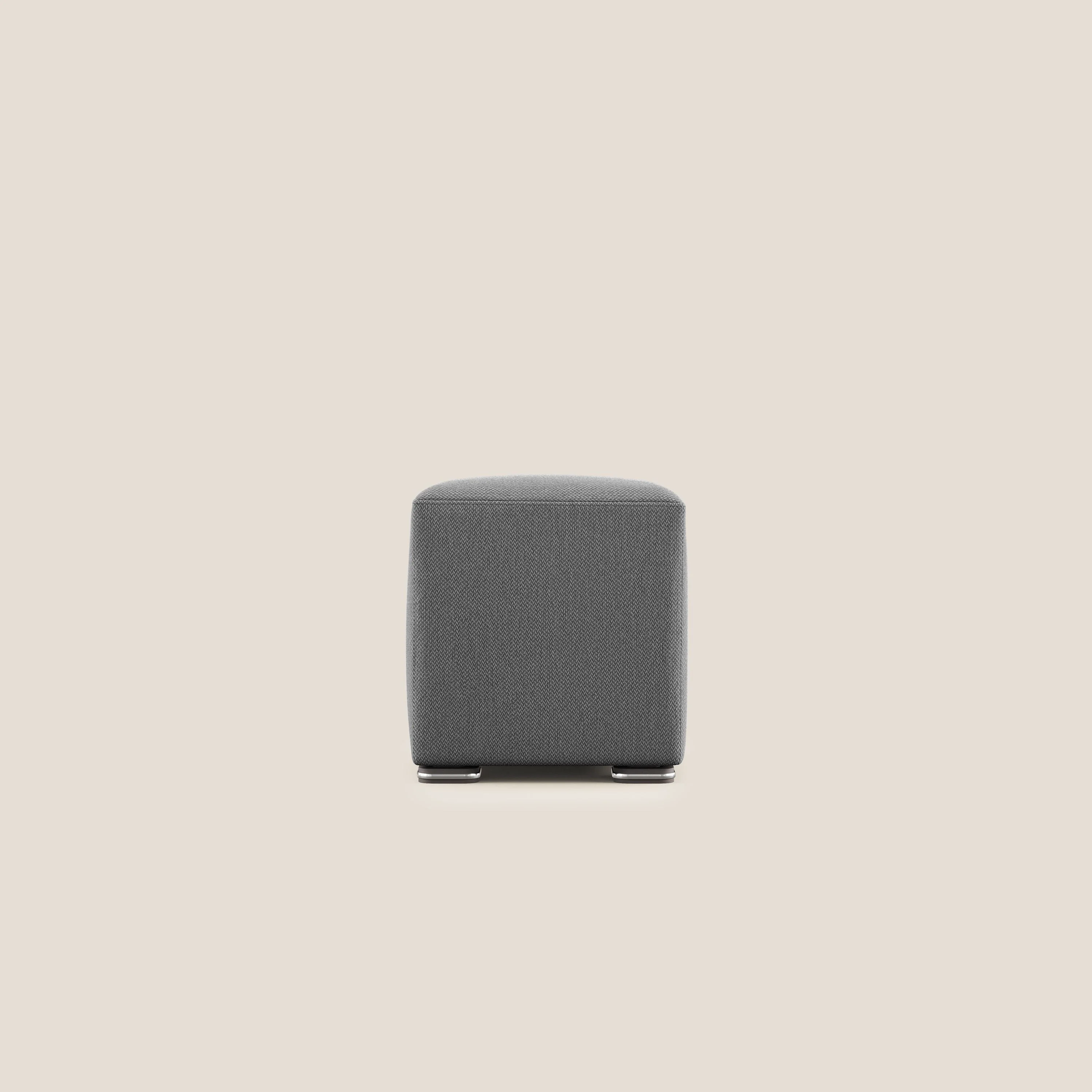 Cube pouf en tissu doux détachable T05 anthracite