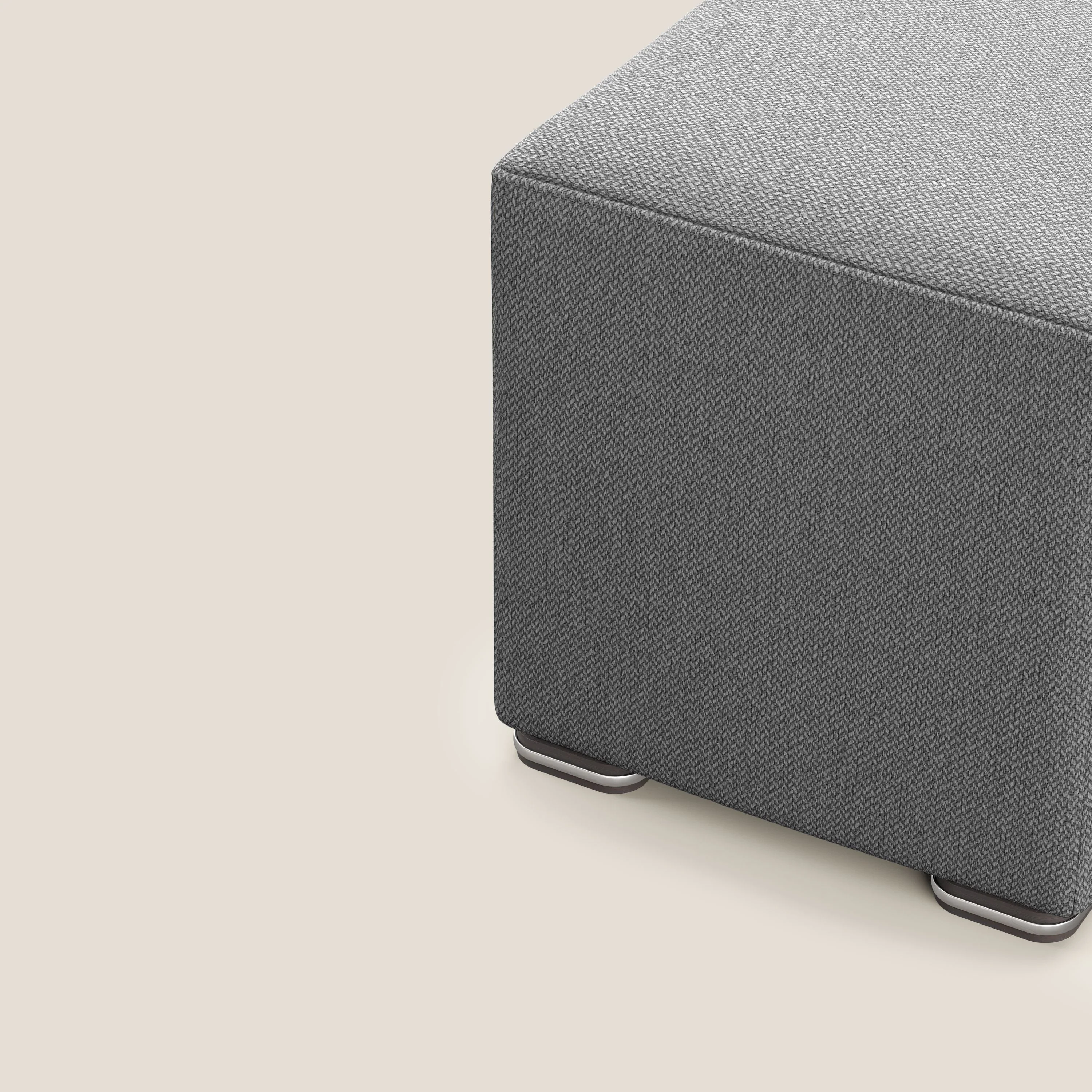 Cube pouf en tissu doux détachable T05 anthracite - Image 7
