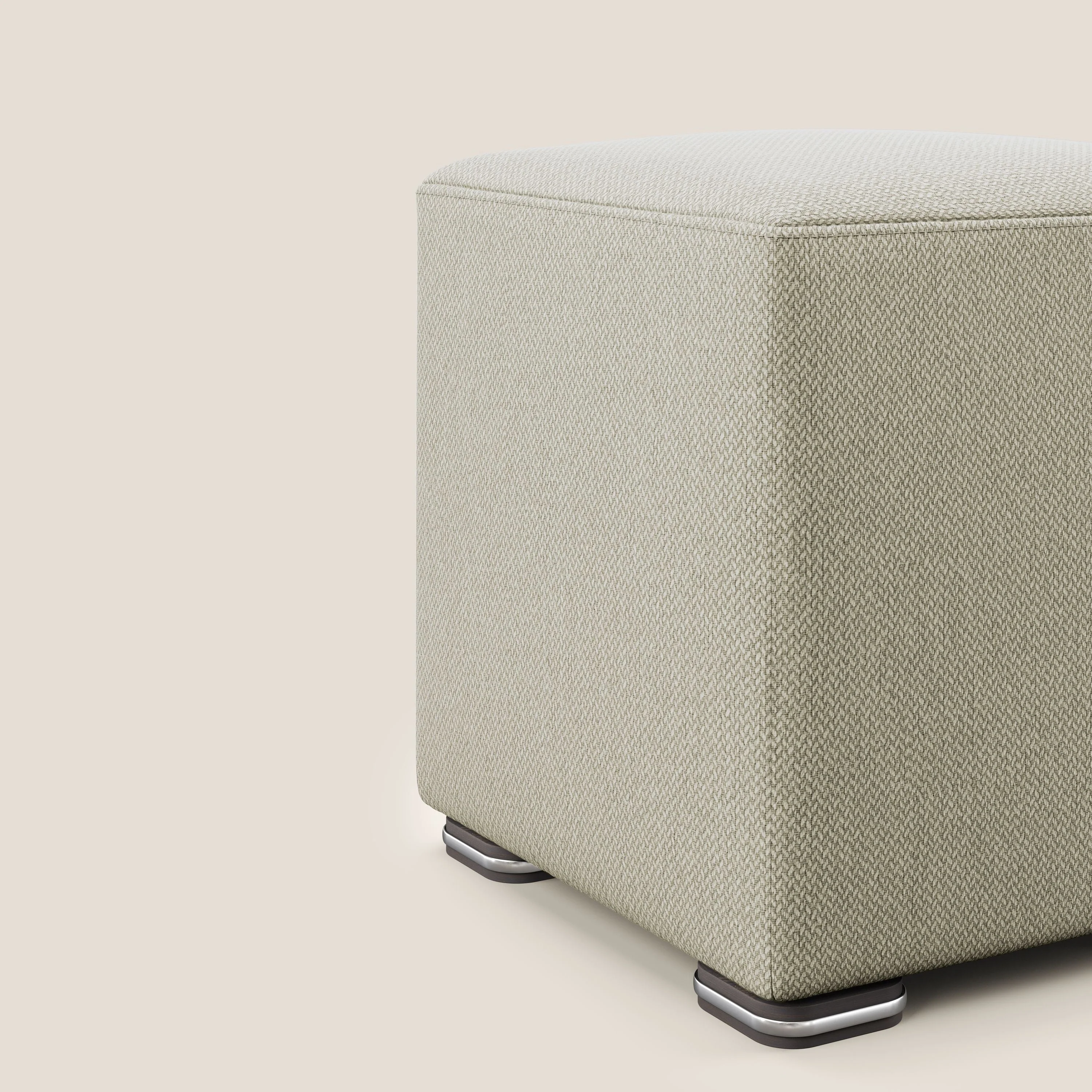 Cube pouf en tissu doux détachable T05 beige - Image 5