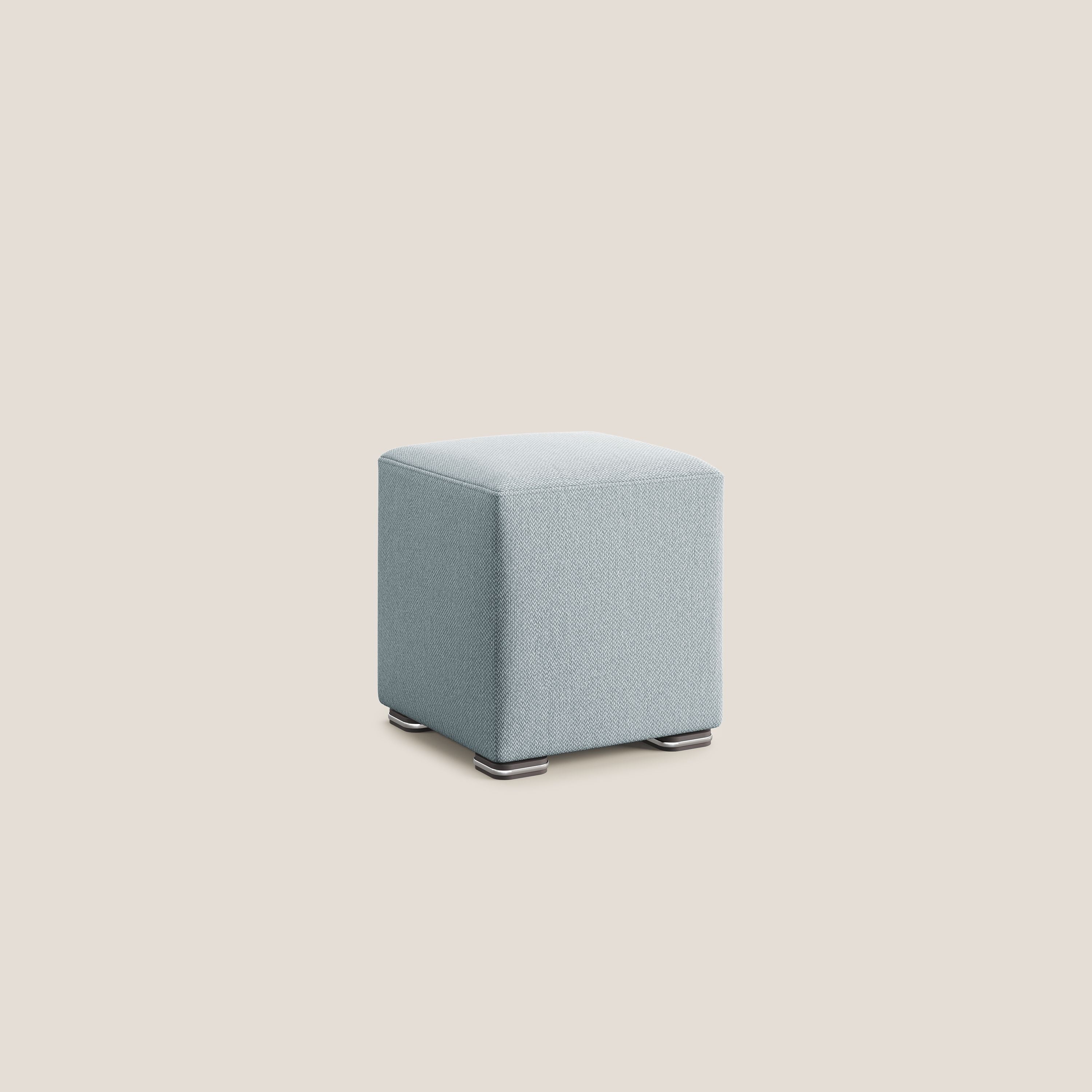 Cube pouf en tissu doux détachable T05 sucre glace - Image 2