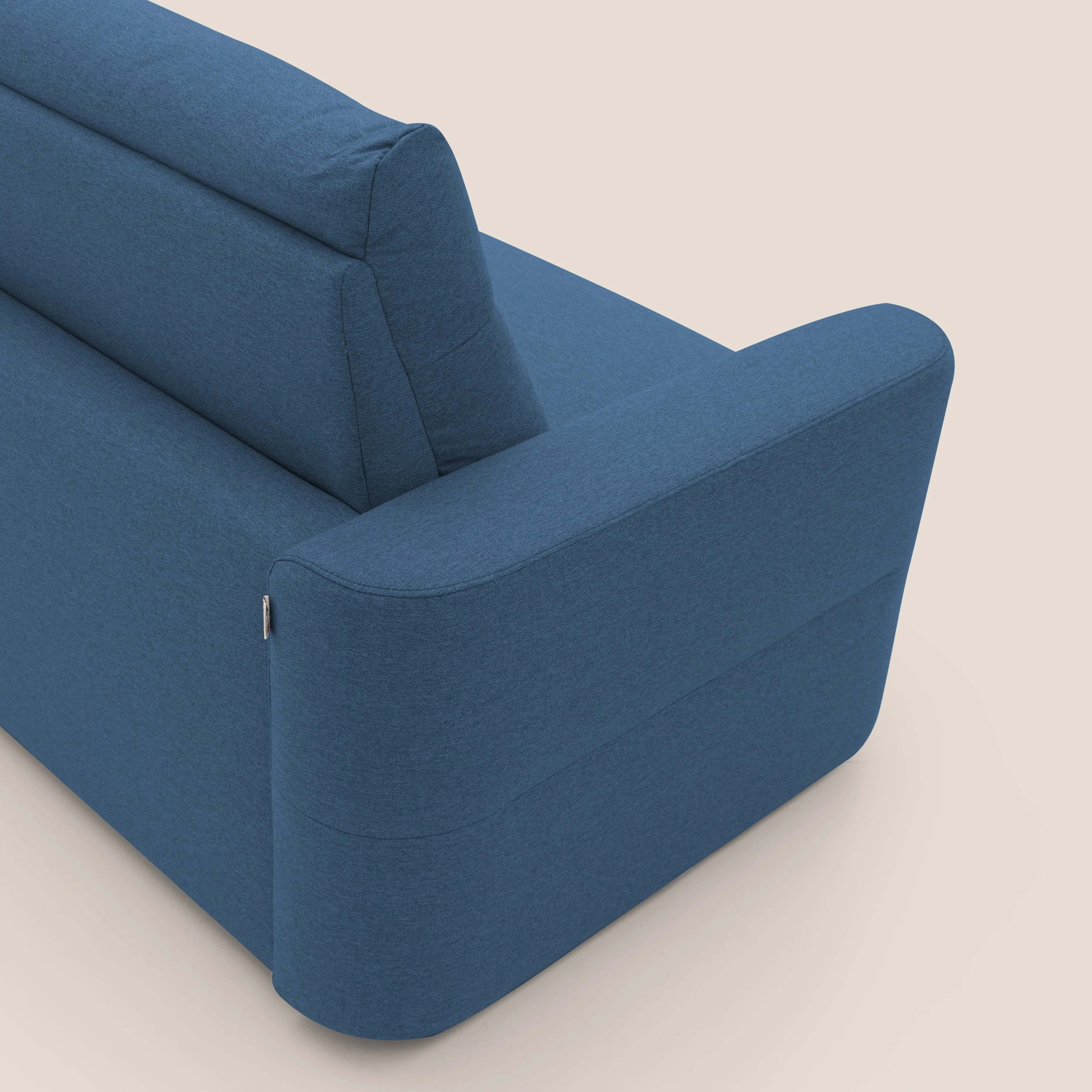 Cupido Canapé convertible matelas H18 cm au dossier haut moelleux en tissu imperméable T13 bleu - Image 10