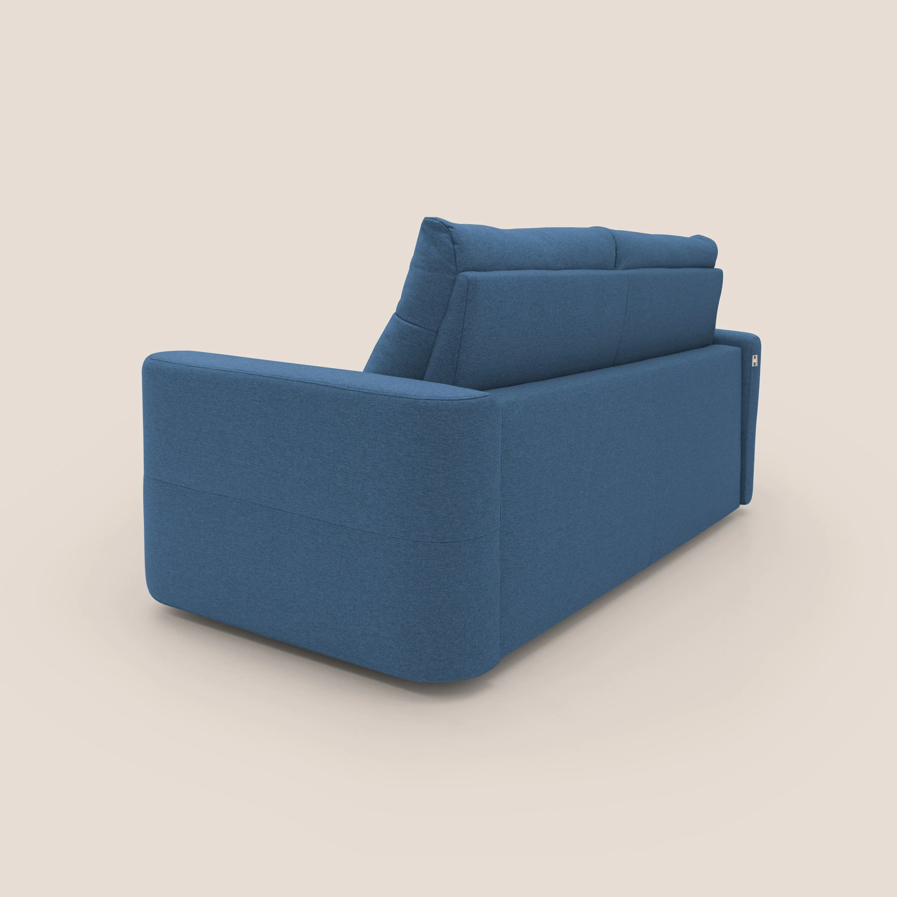 Cupido Canapé convertible matelas H18 cm au dossier haut moelleux en tissu imperméable T13 bleu - Image 11