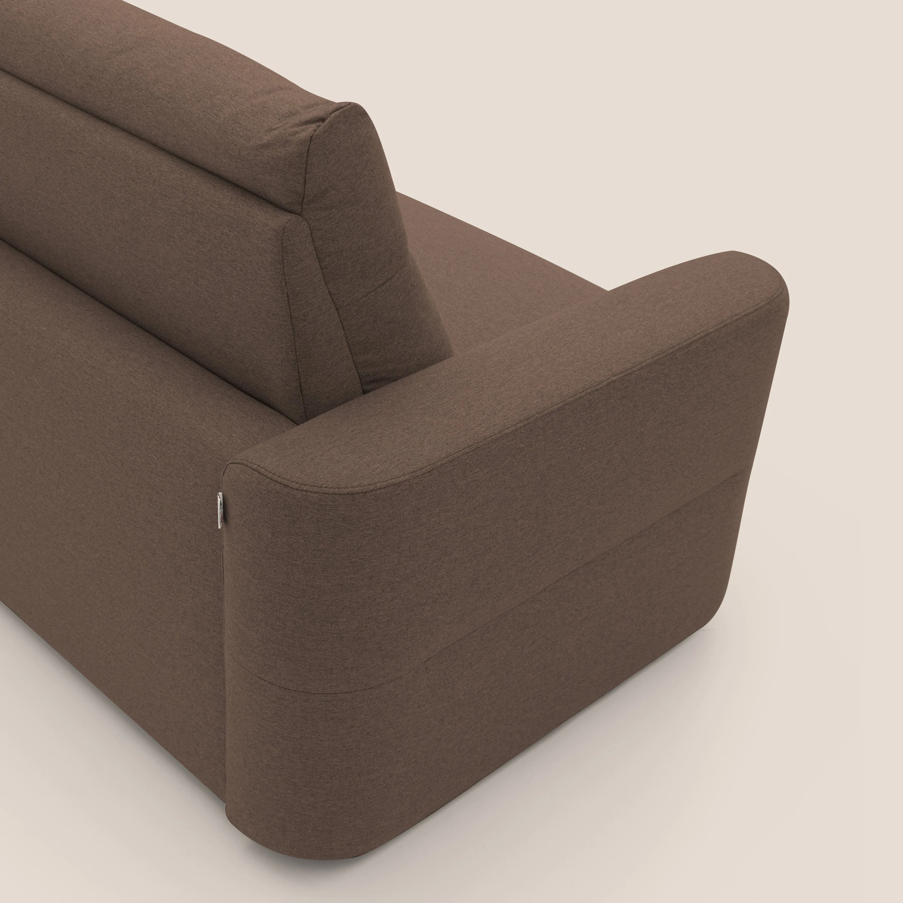 Cupido Canapé convertible matelas H18 cm au dossier haut moelleux en tissu imperméable T13 marron - Image 9