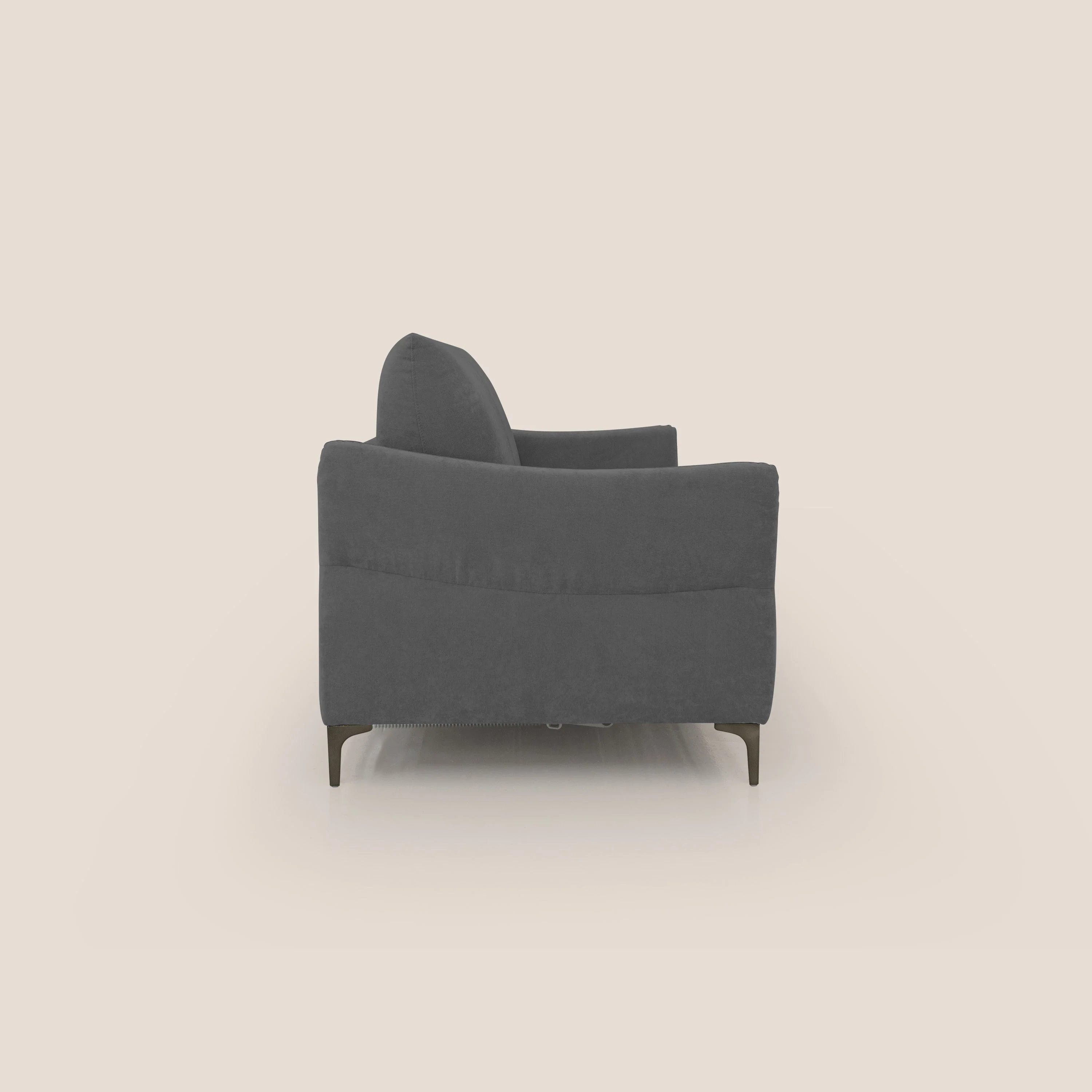 Dalia canapé convertible avec matelas H 18cm et pieds hauts en tissu détachable raffiné T17 anthracite - Image 7