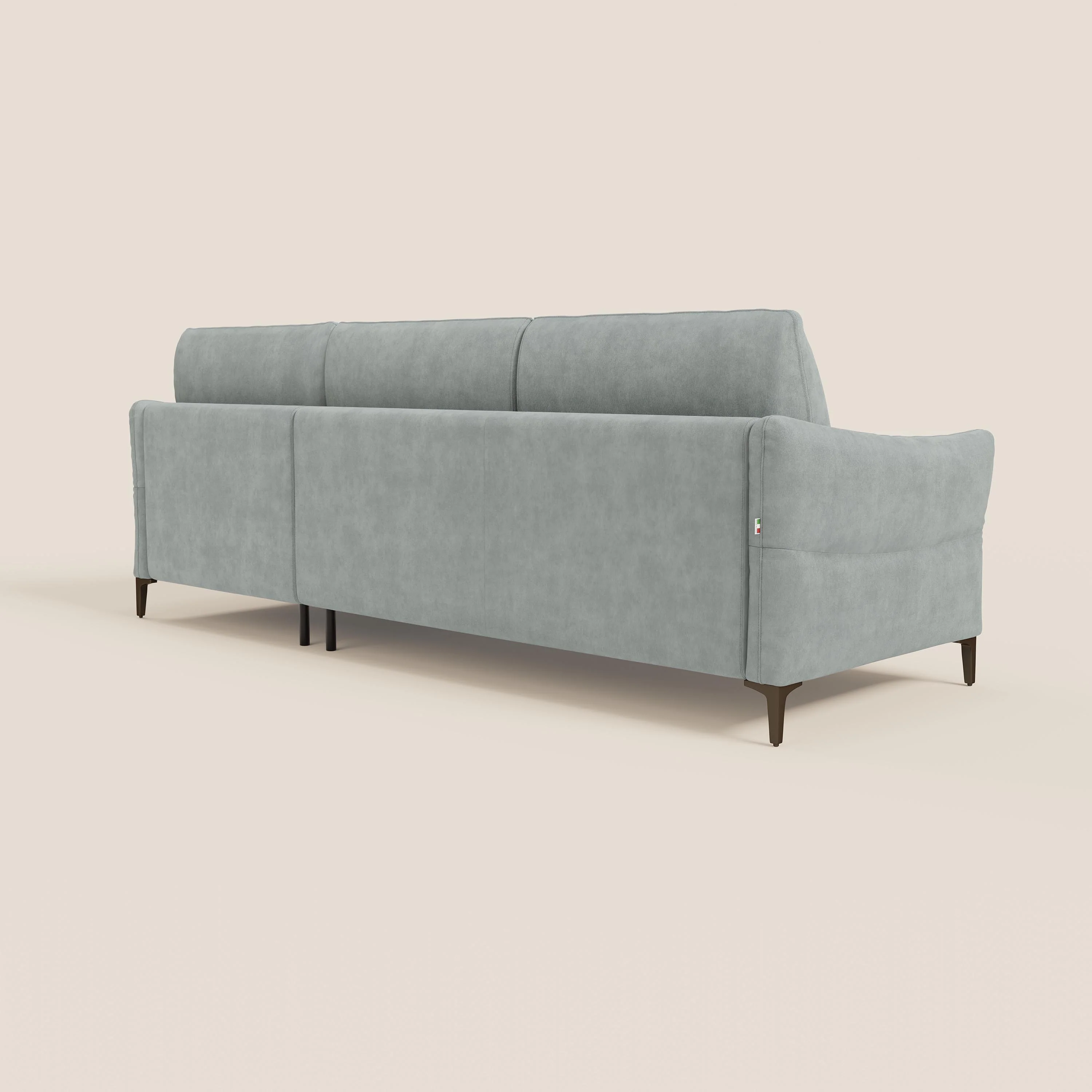 Dalia Canapé d'angle convertible avec matelas H18 cm et chaise longue coffre en tissu détachable T17 vert aquamarine - Image 7