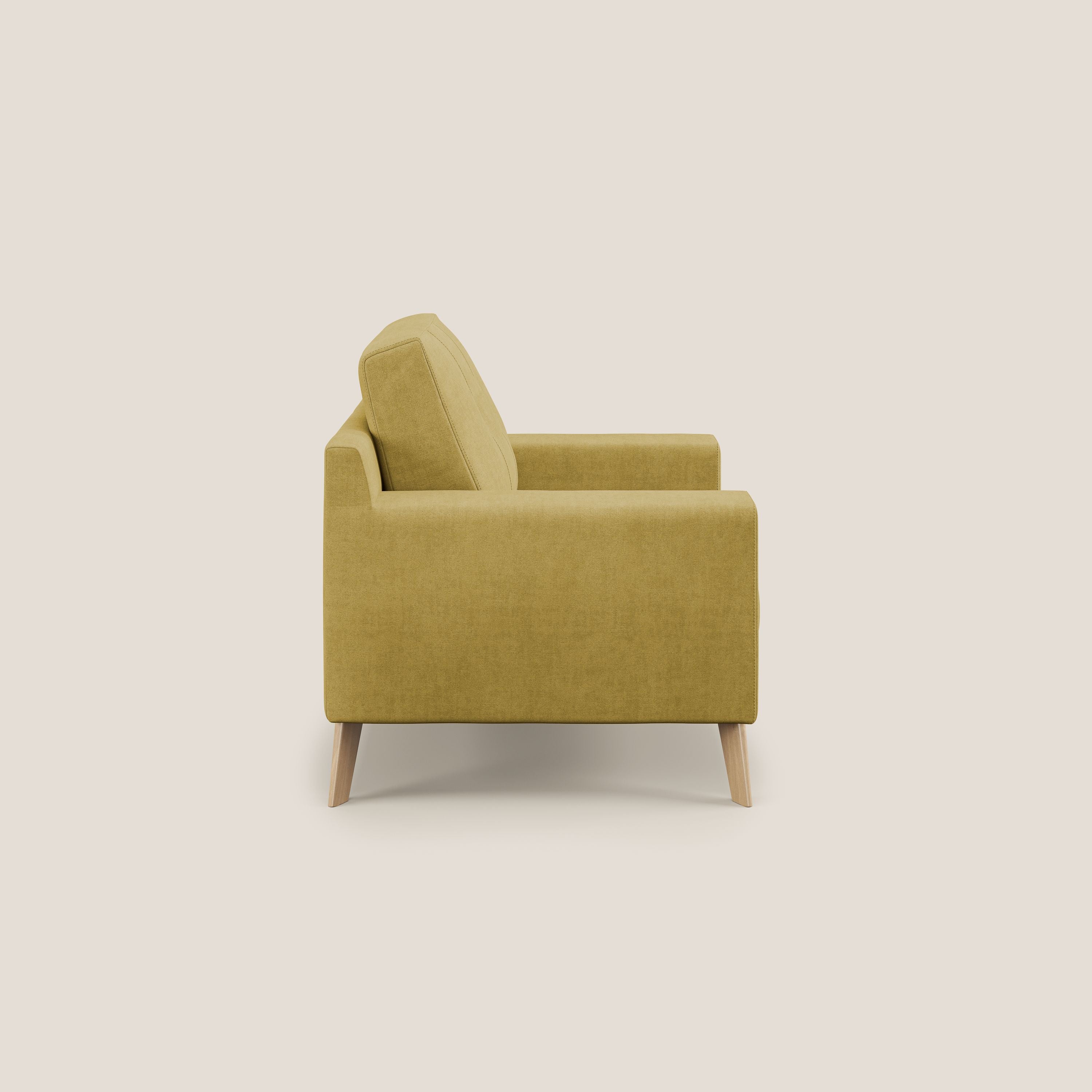 Danish Fauteuil en tissu doux imperméable T02 jaune - Image 3