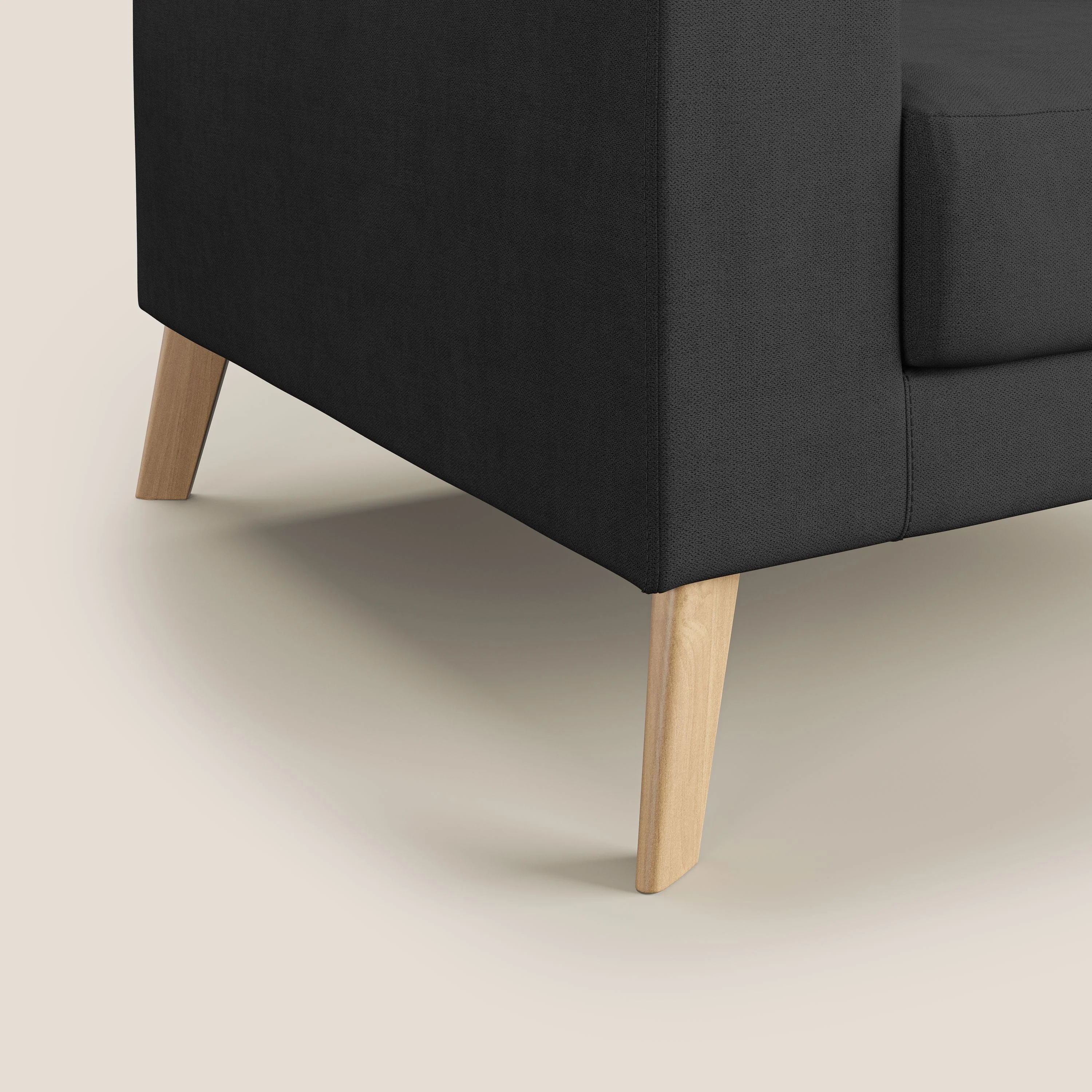 Danish Fauteuil en tissu doux imperméable T02 noir - Image 5