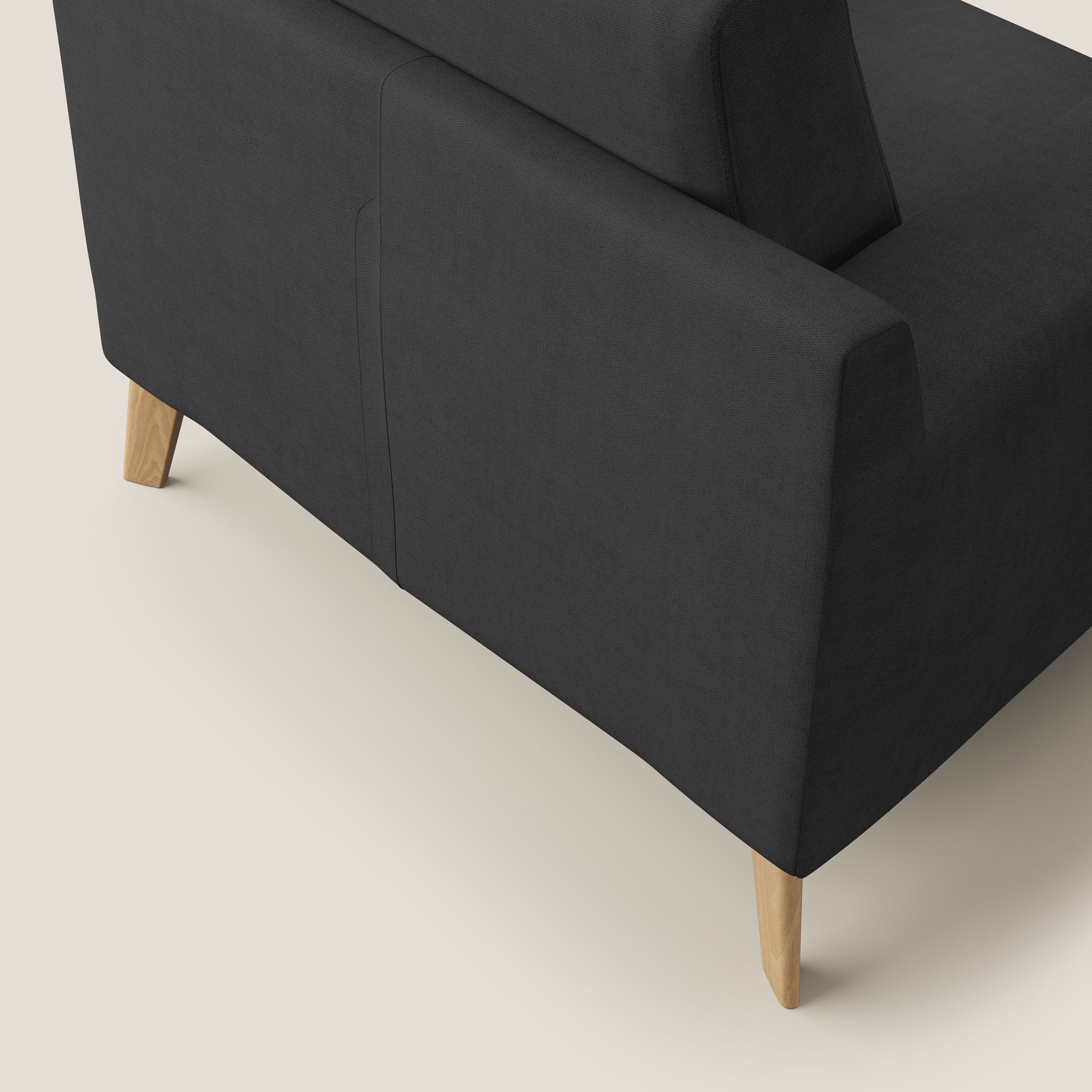 Danish Fauteuil en tissu doux imperméable T02 noir - Image 6