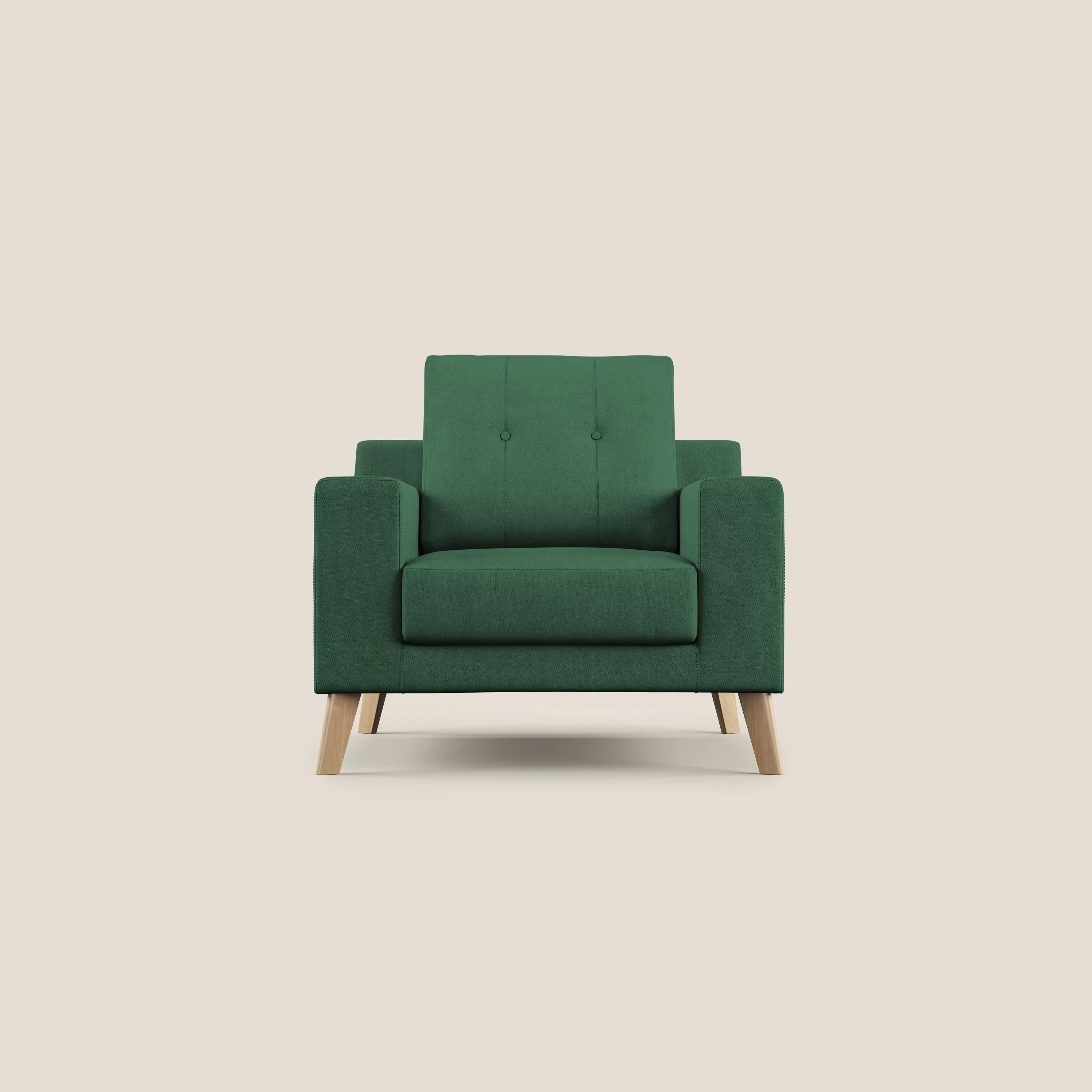 Danish Fauteuil en tissu doux imperméable T02 vert
