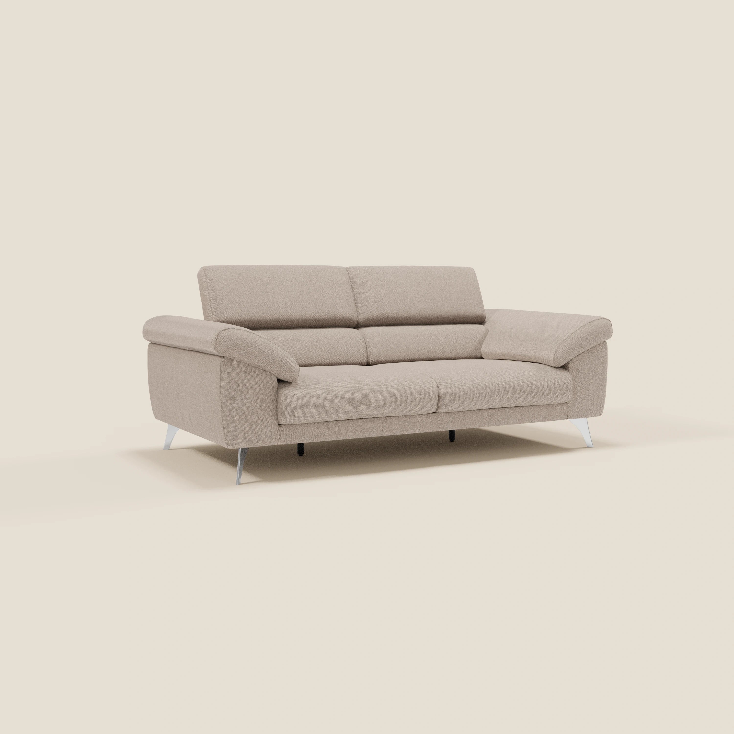 Donatello Canapé avec assises extensibles accoudoirs avec coffre et têtières inclinables en tissu détachable T23 tortora - Image 3