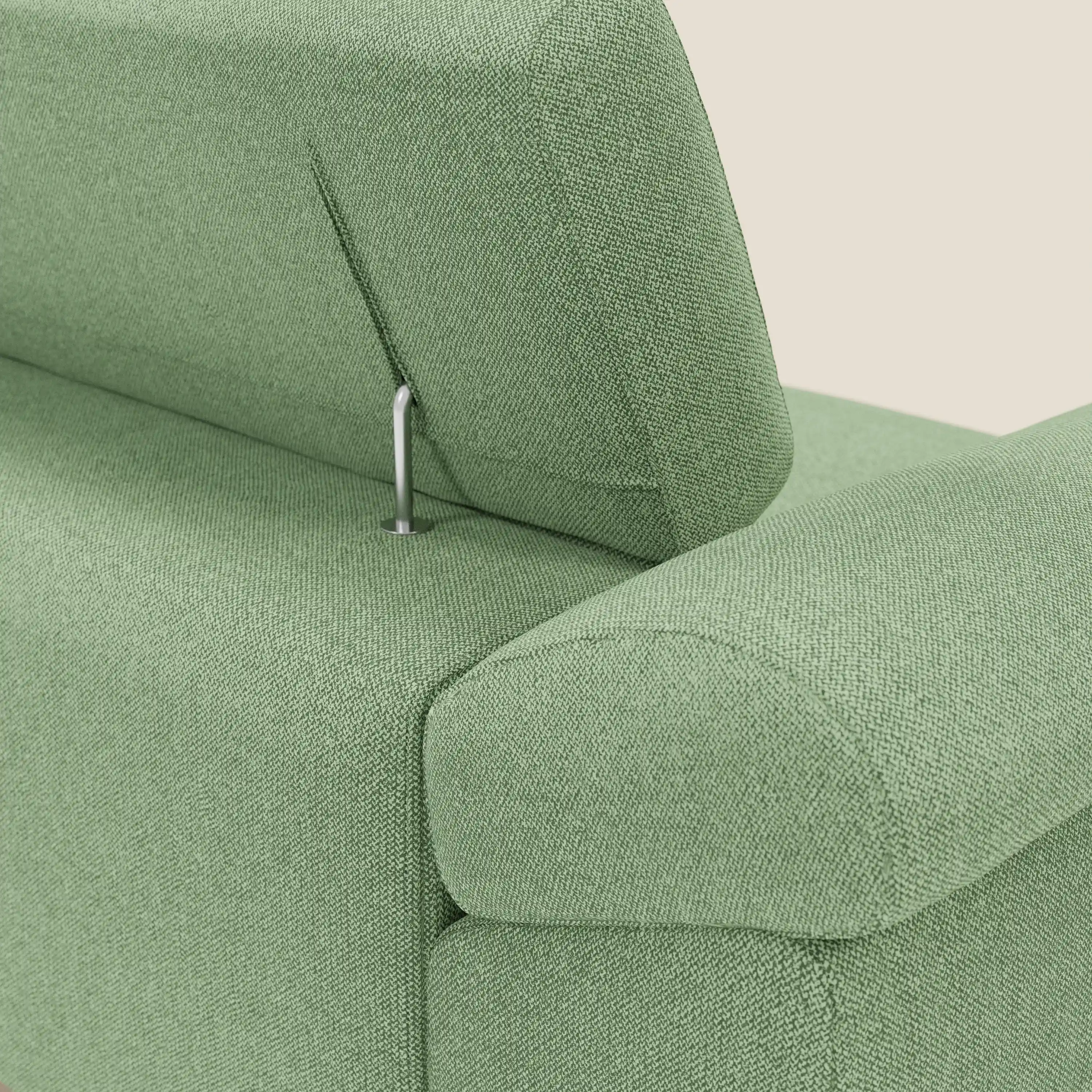 Donatello Canapé avec assises extensibles accoudoirs avec coffre et têtières inclinables en tissu détachable T23 vert menthe - Image 12