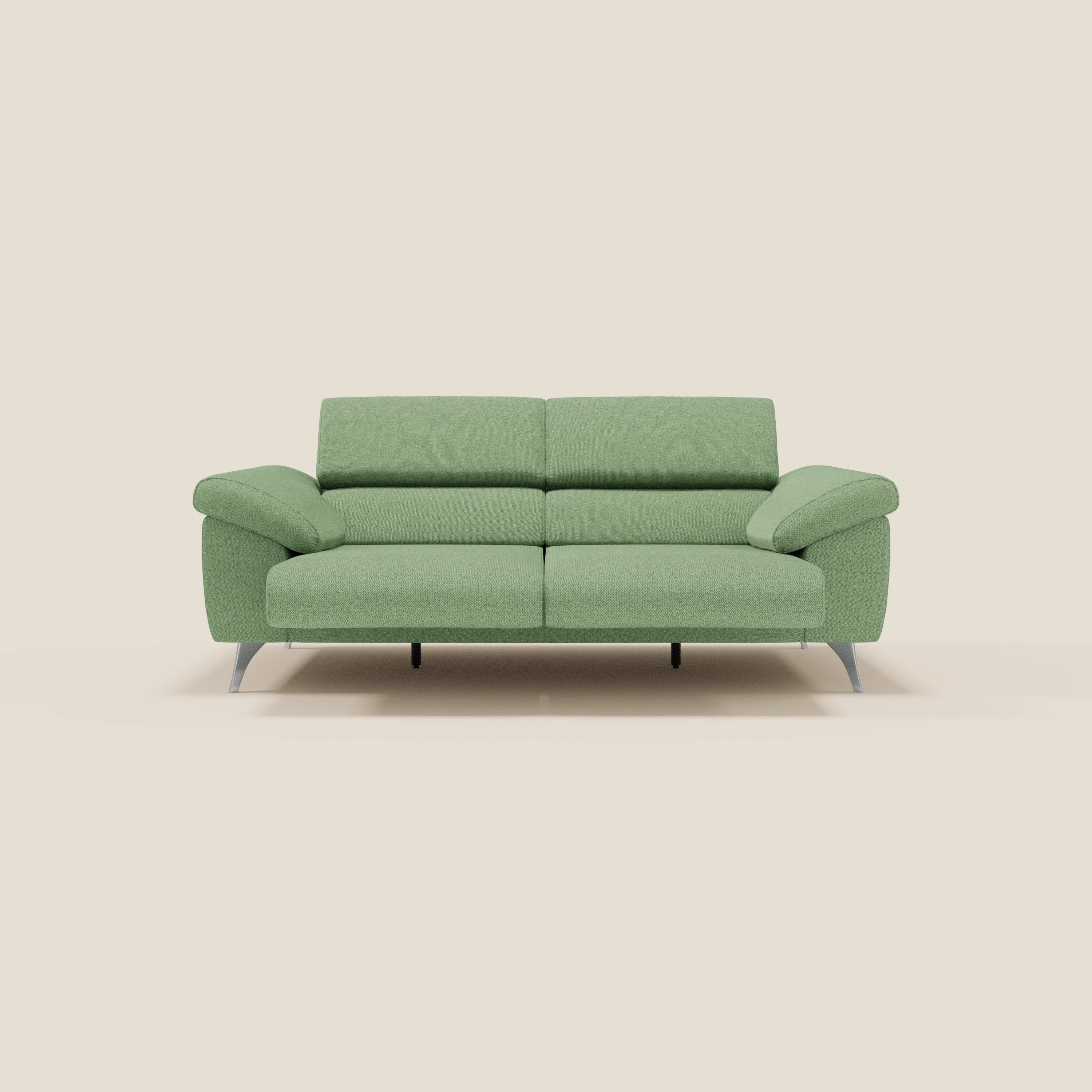 Donatello Canapé avec assises extensibles accoudoirs avec coffre et têtières inclinables en tissu détachable T23 vert menthe - Image 14