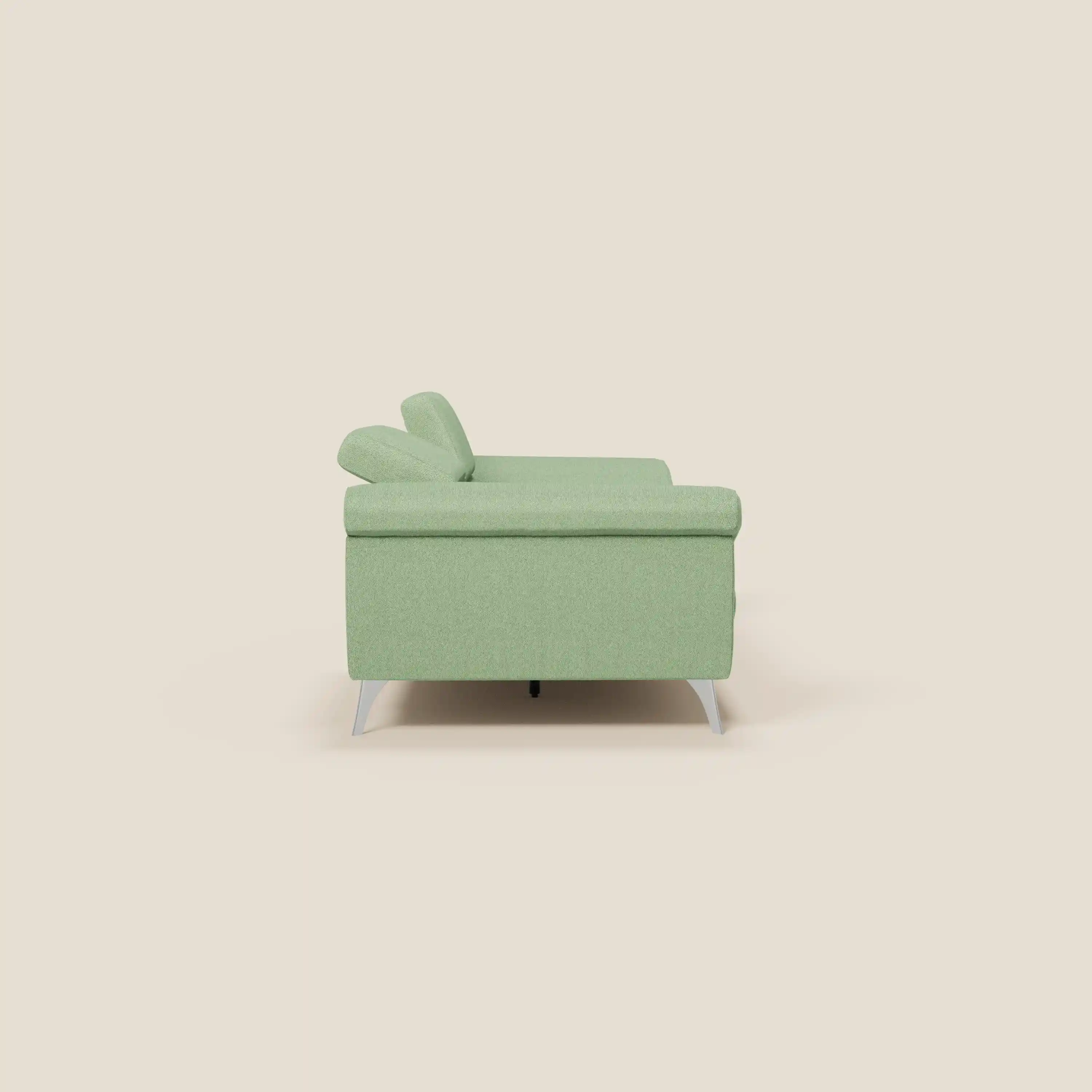 Donatello Canapé avec assises extensibles accoudoirs avec coffre et têtières inclinables en tissu détachable T23 vert menthe - Image 8