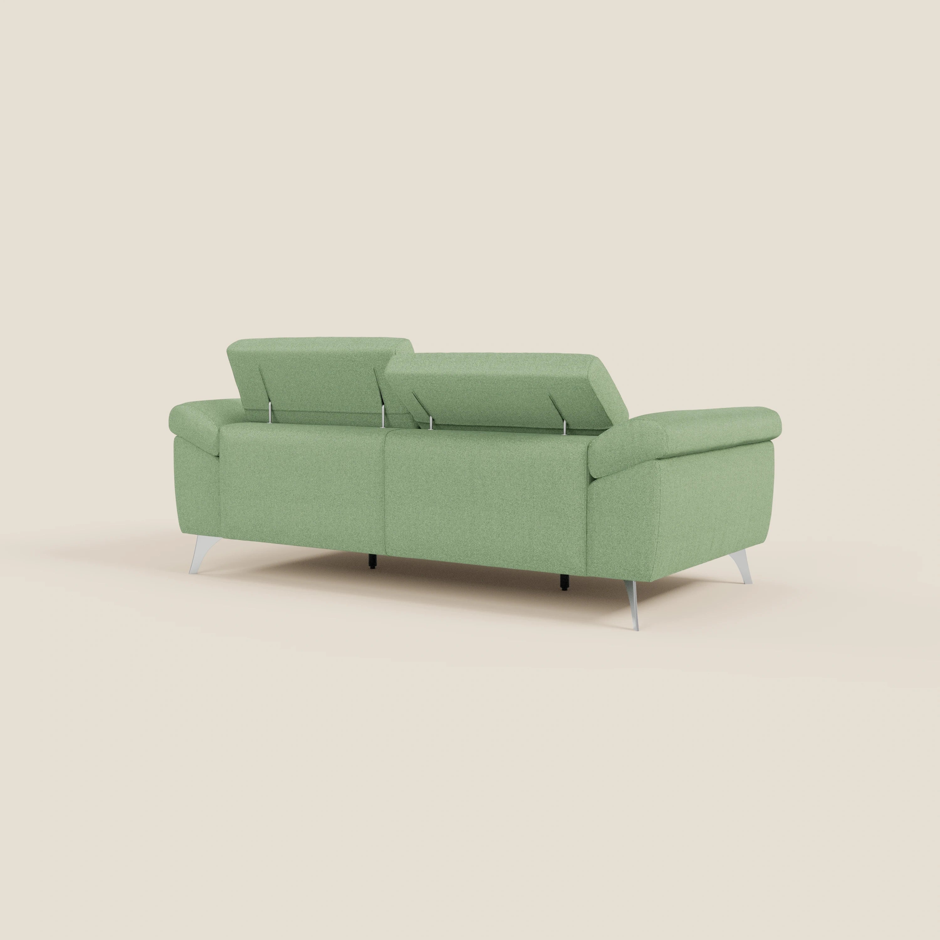 Donatello Canapé avec assises extensibles accoudoirs avec coffre et têtières inclinables en tissu détachable T23 vert menthe - Image 9