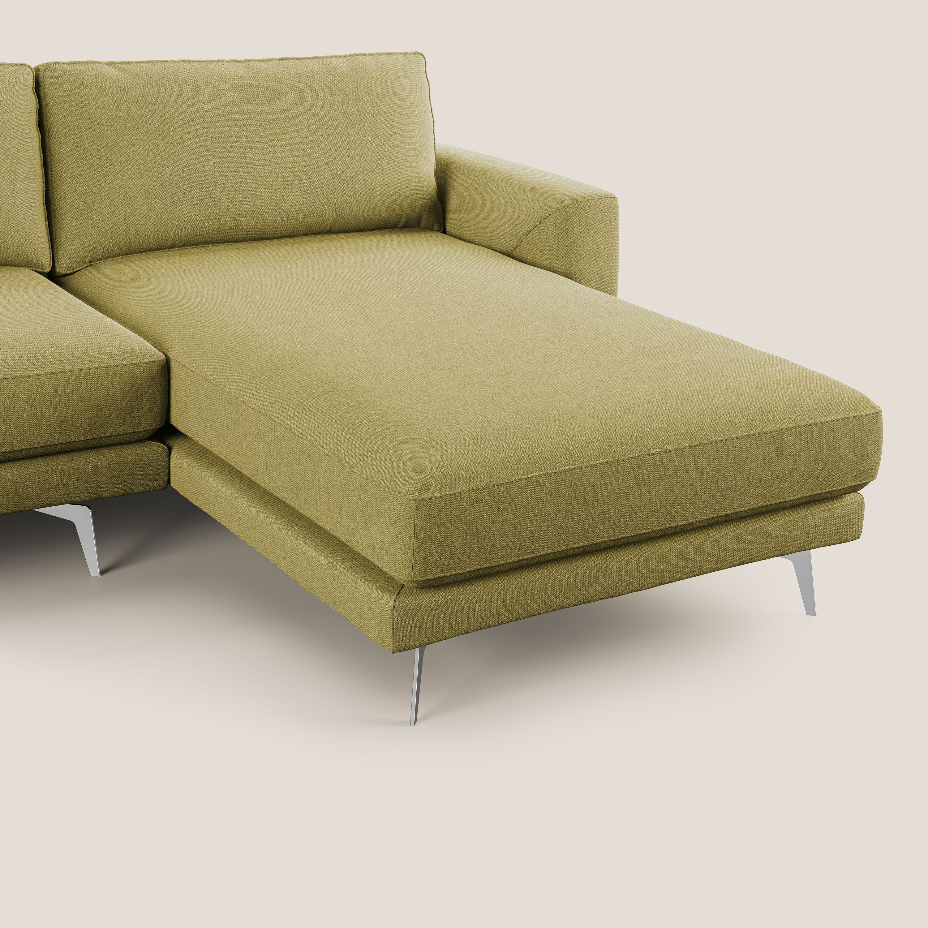 Dorian canapé d'angle moderne en tissu doux anti-tache T05 jaune - Image 8
