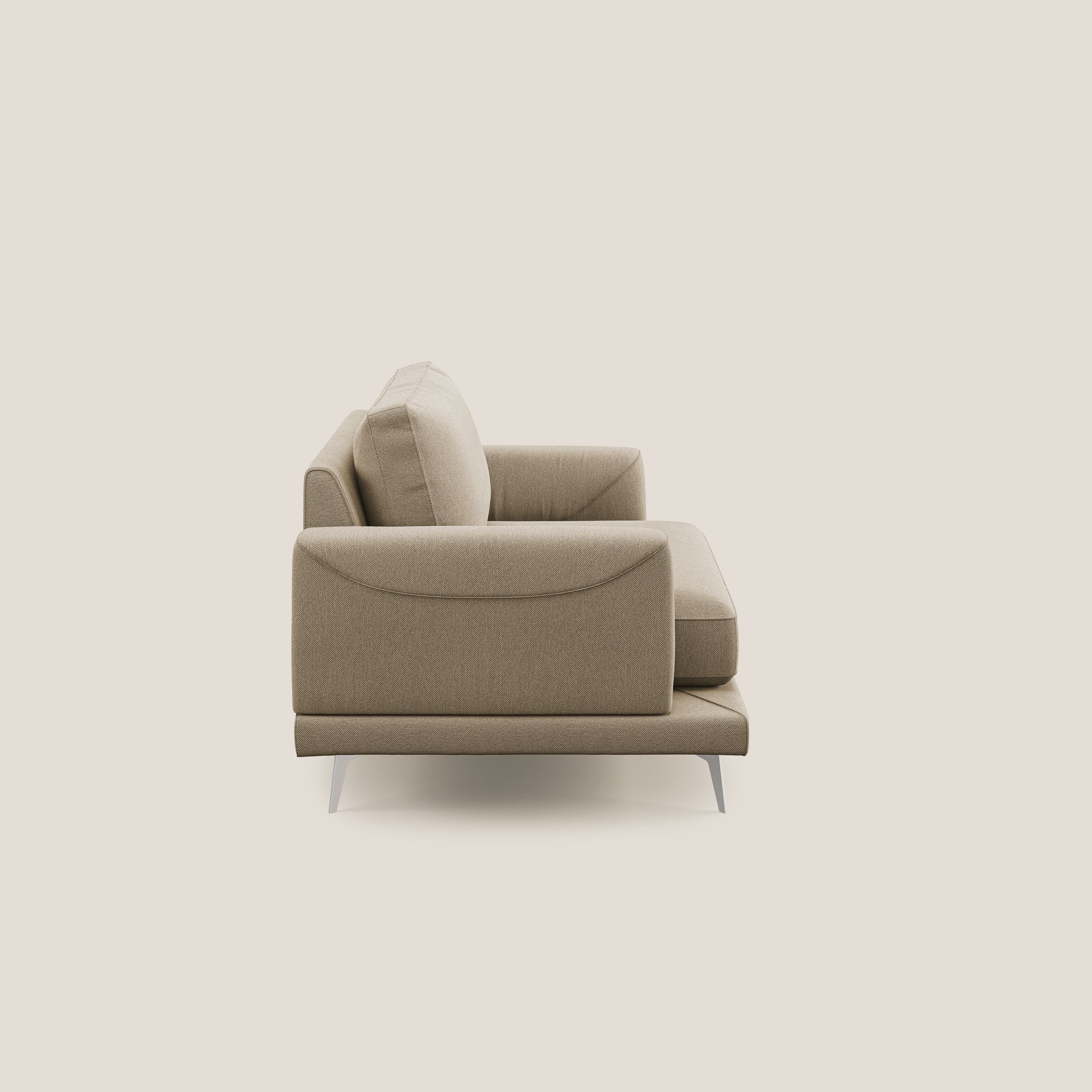 Dorian fauteuil moderne en tissu doux anti-tache T05 beige - Image 3