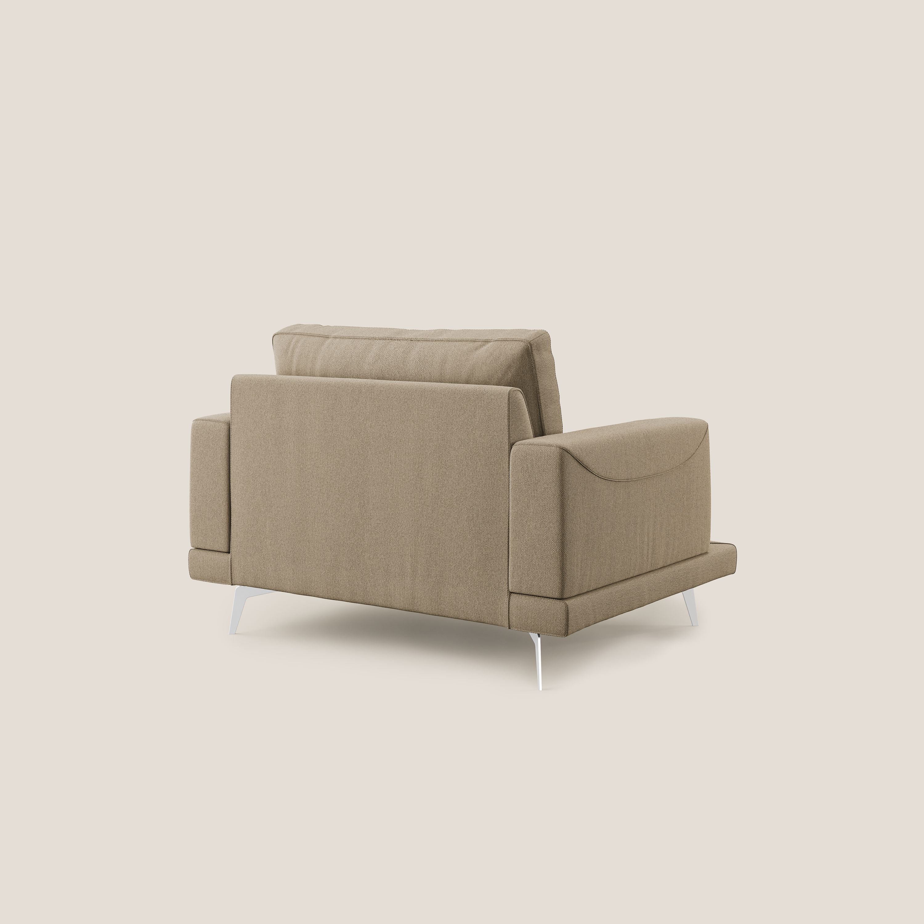 Dorian fauteuil moderne en tissu doux anti-tache T05 beige - Image 4