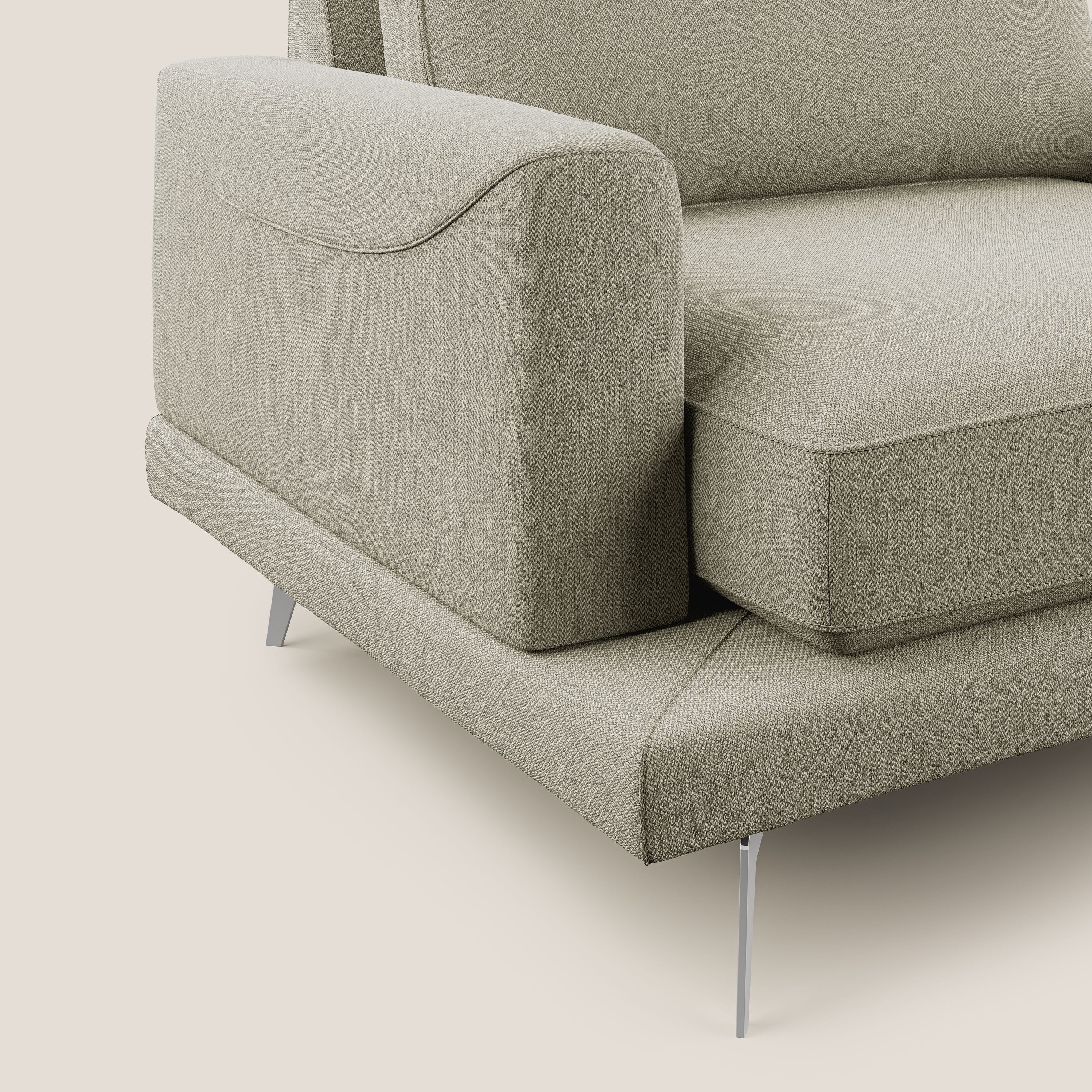 Dorian fauteuil moderne en tissu doux anti-tache T05 crĂšme - Image 5