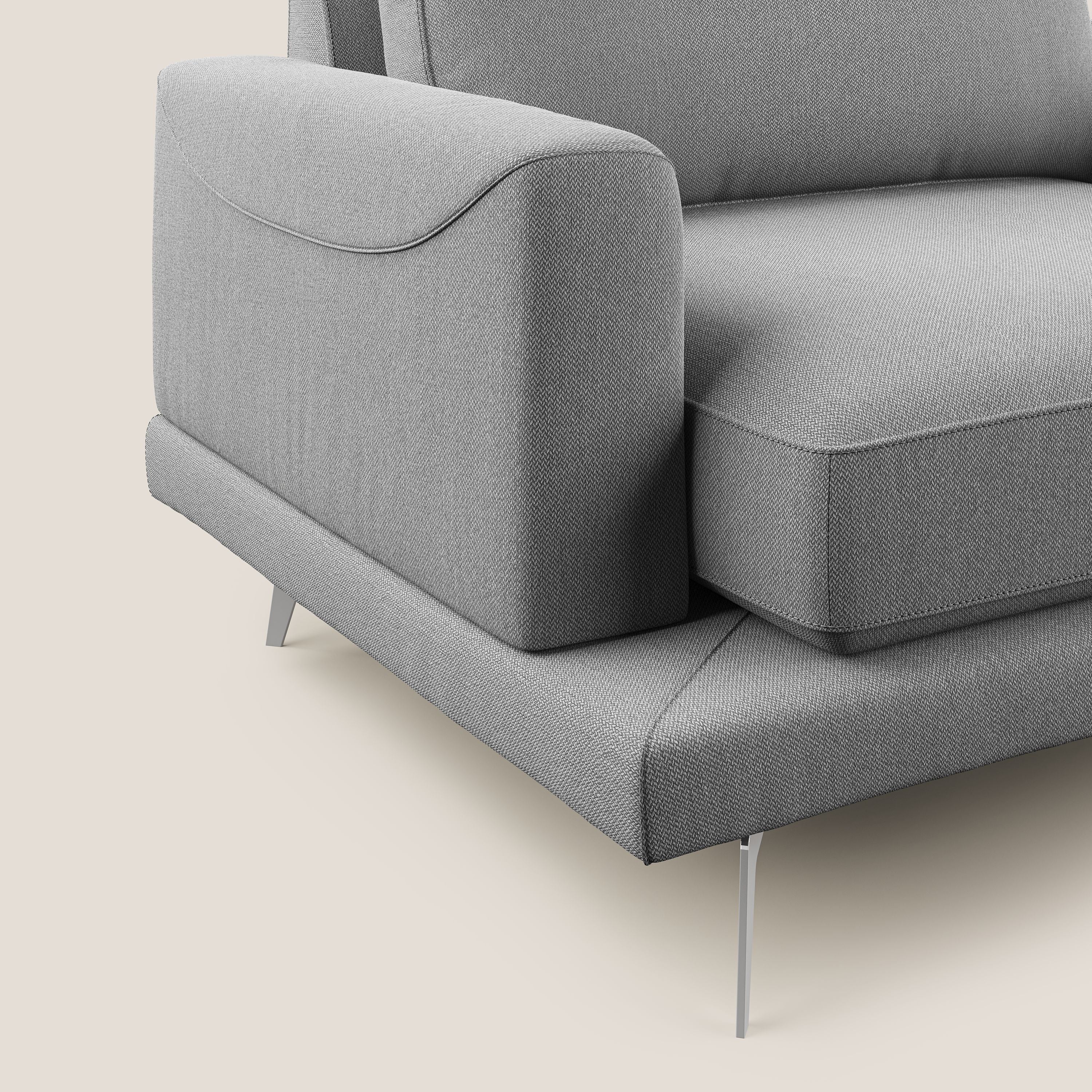 Dorian fauteuil moderne en tissu doux anti-tache T05 gris - Image 5