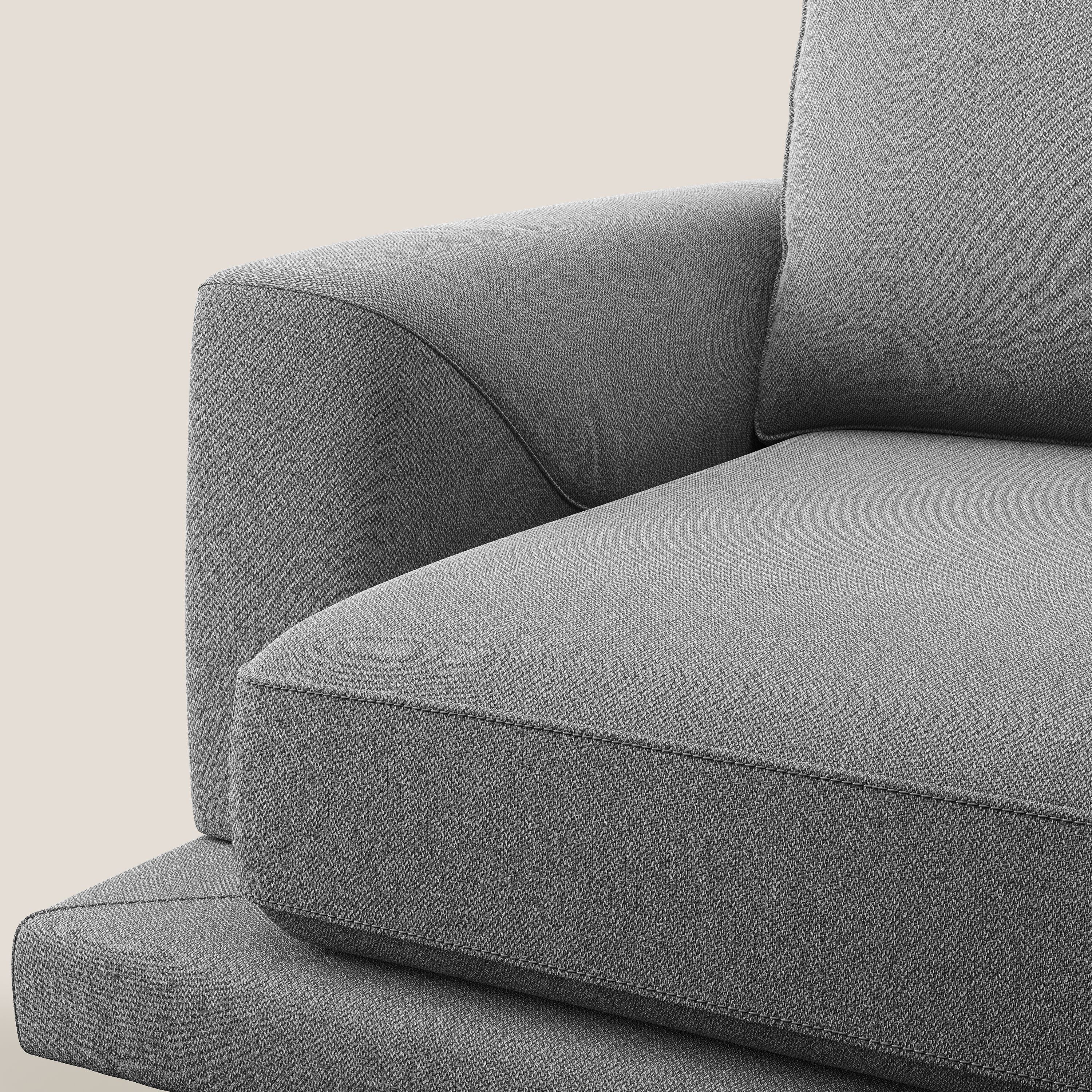 Dorian fauteuil moderne en tissu doux anti-tache T05 gris - Image 7