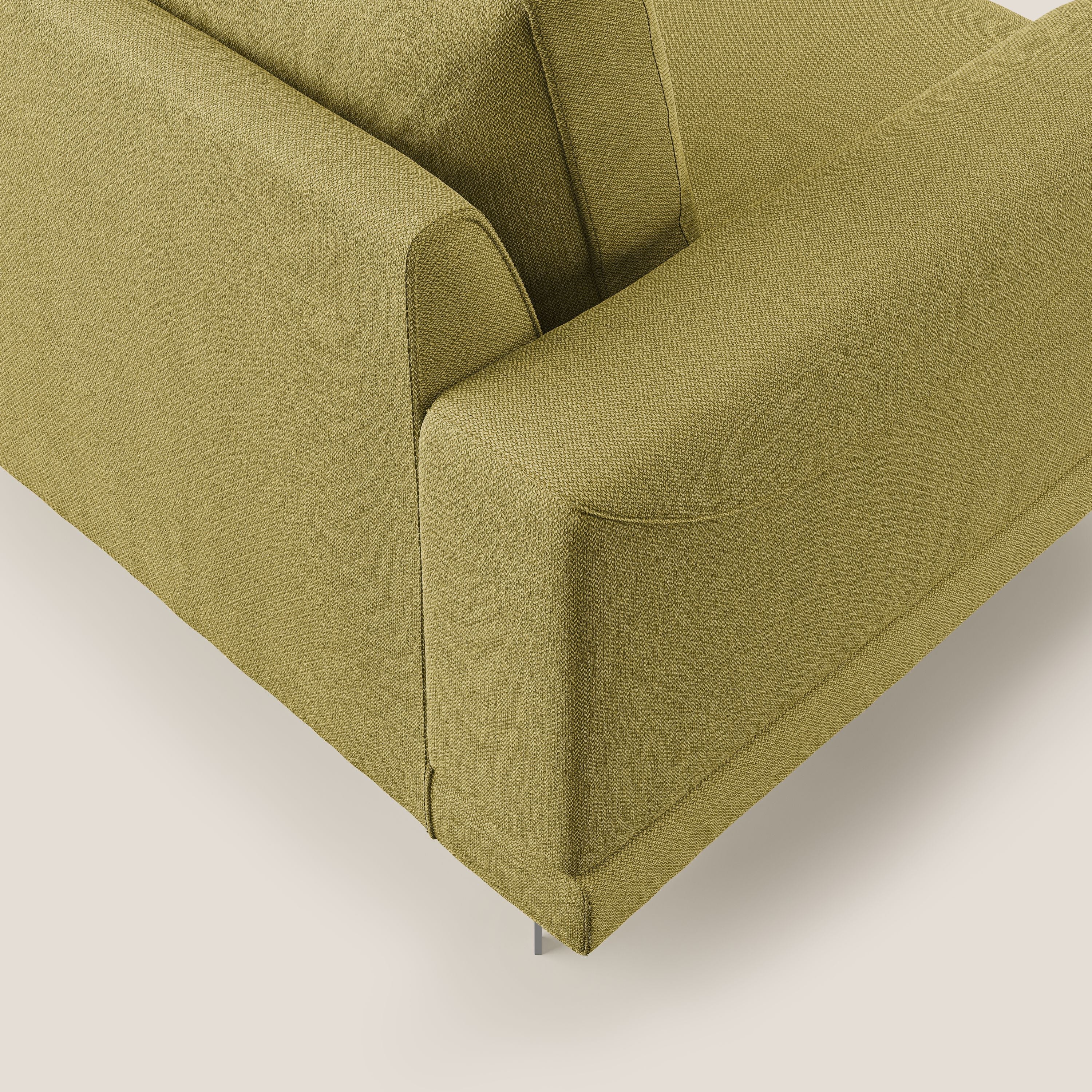 Dorian fauteuil moderne en tissu doux anti-tache T05 jaune - Image 6