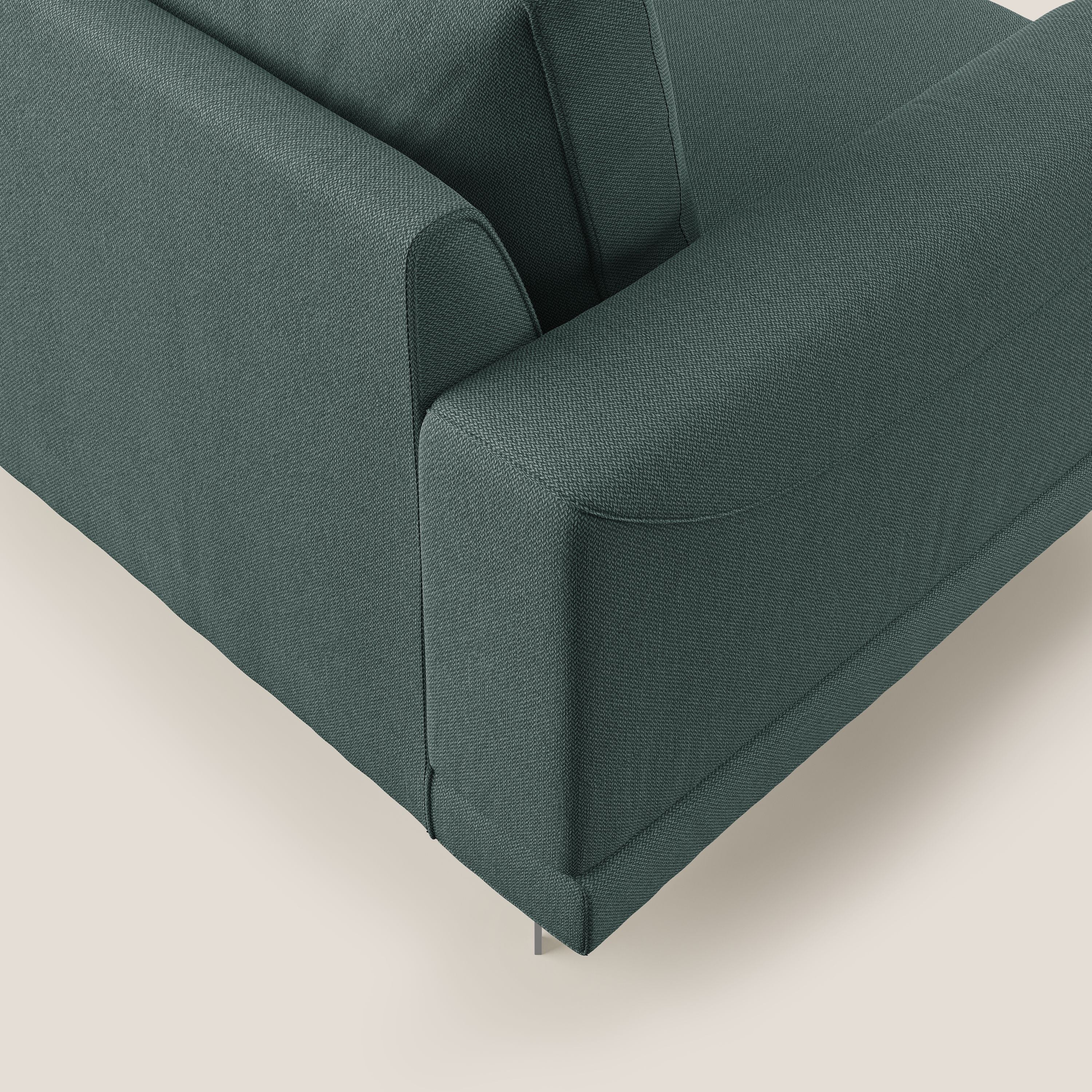 Dorian fauteuil moderne en tissu doux anti-tache T05 vert - Image 6