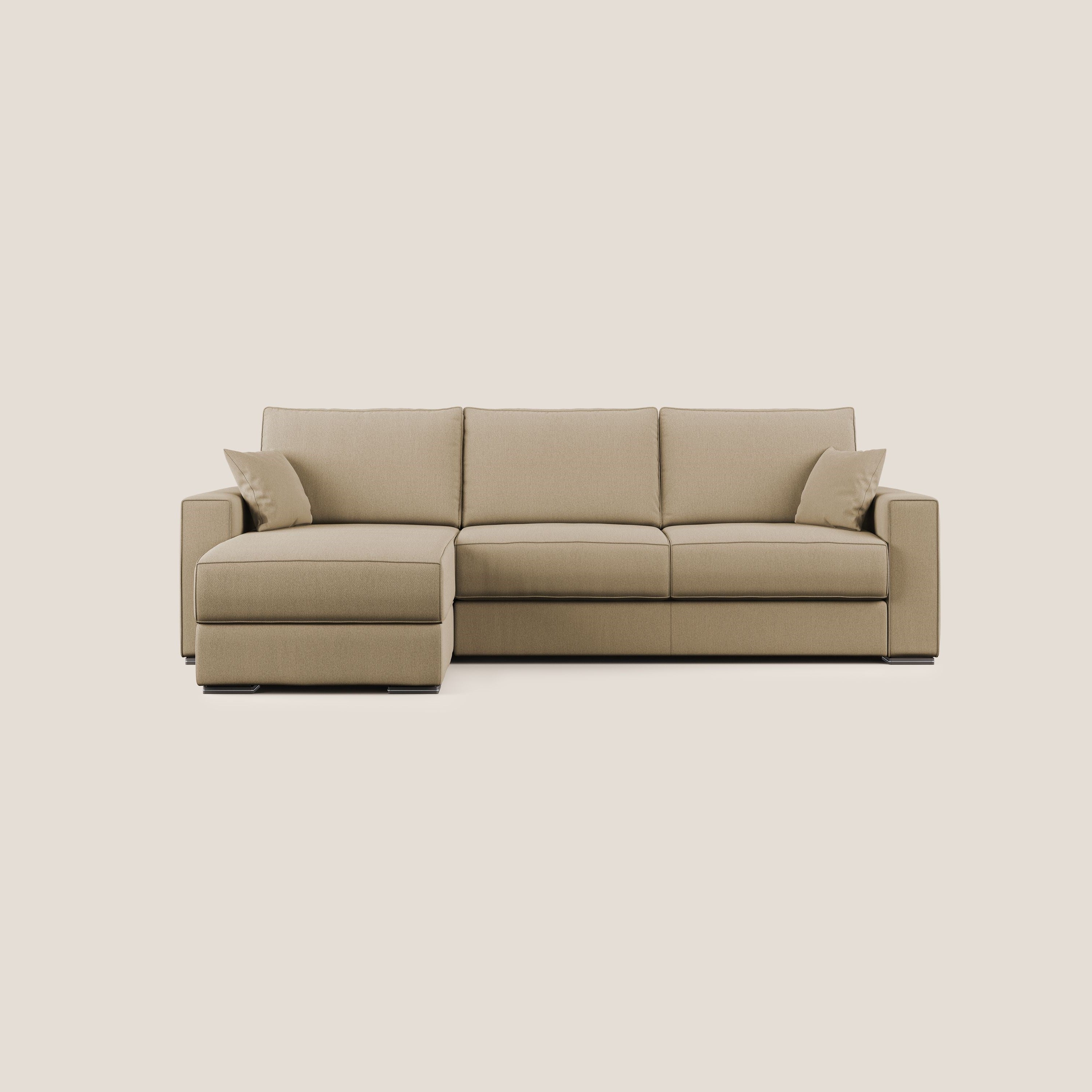 Dream Canapé convertible d'angle en tissu détachable T05 beige - Image 6