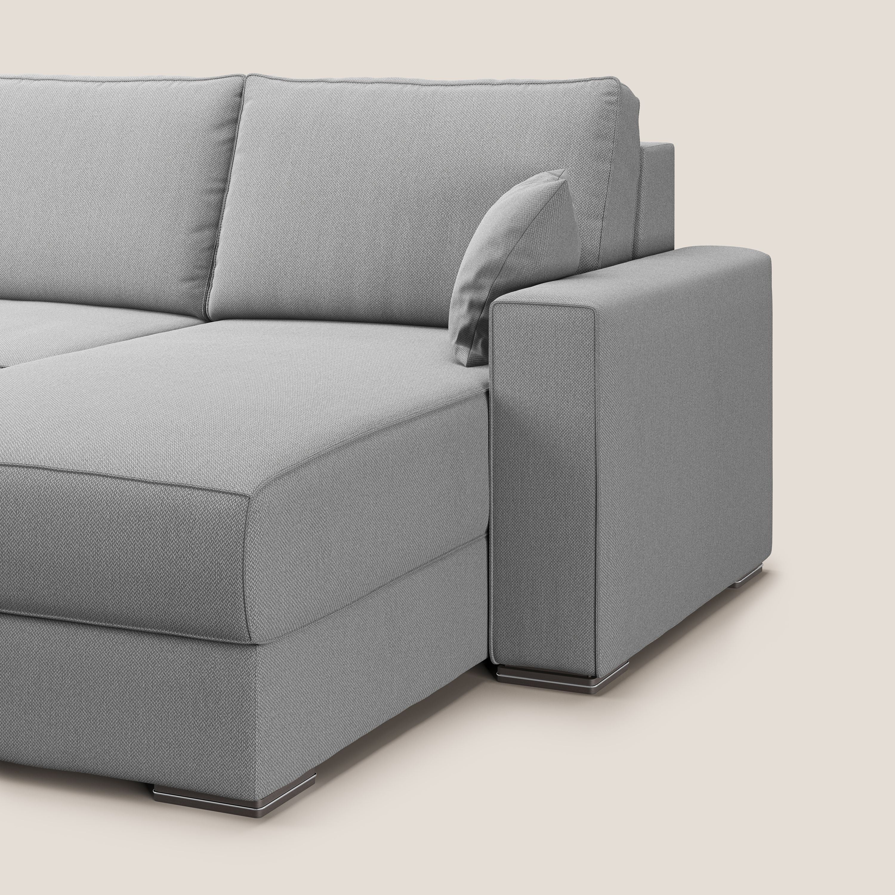Dream Canapé convertible d'angle en tissu détachable T05 gris - Image 9