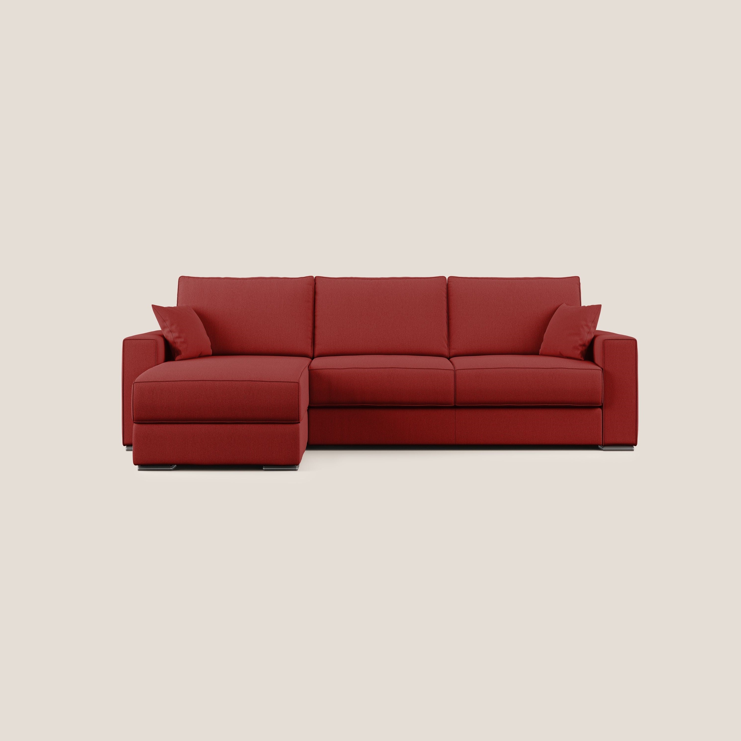 Dream Canapé convertible d'angle en tissu détachable T05 rouge - Image 10