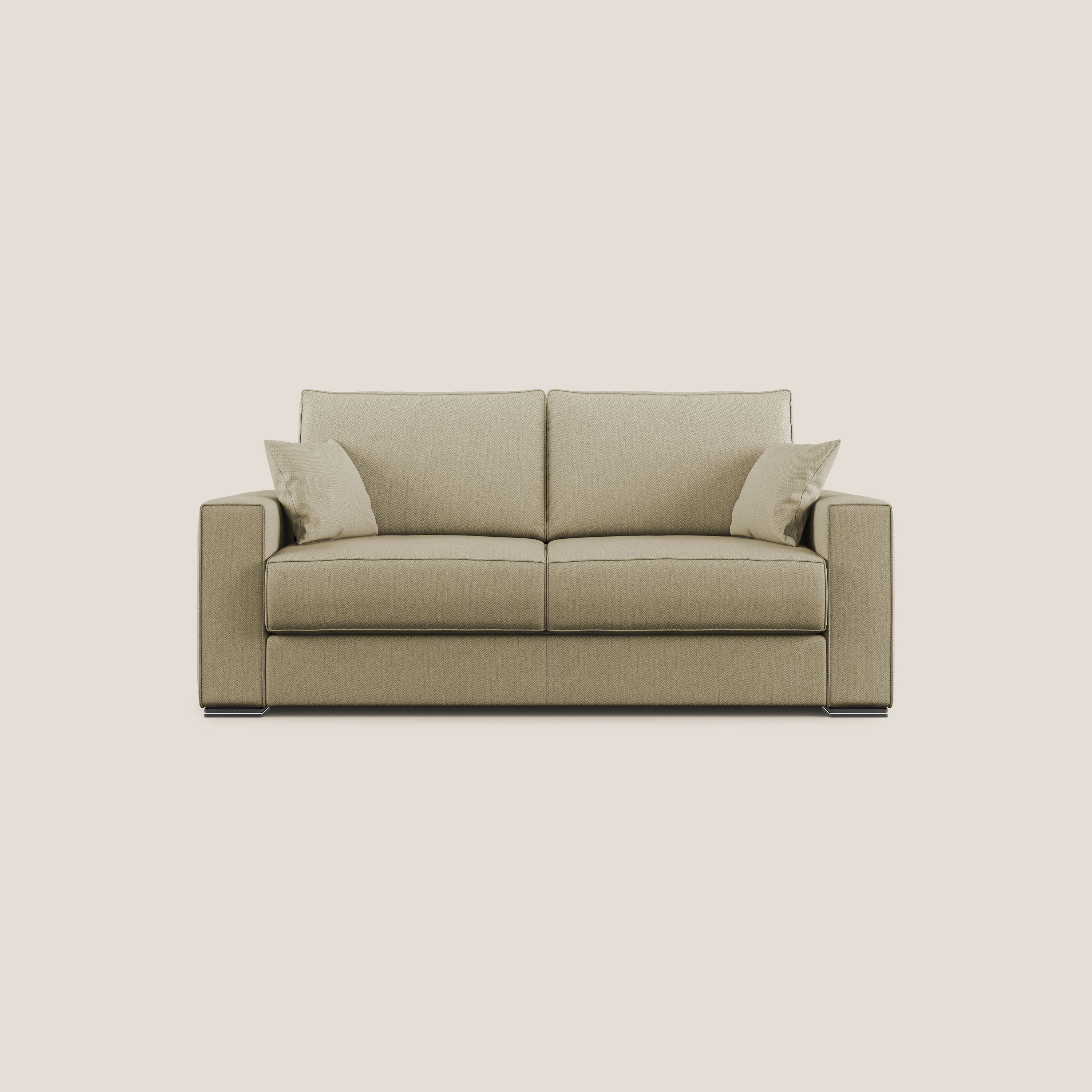 Dream canapé-lit convertible avec coussins doux en tissu détachable T05 camel