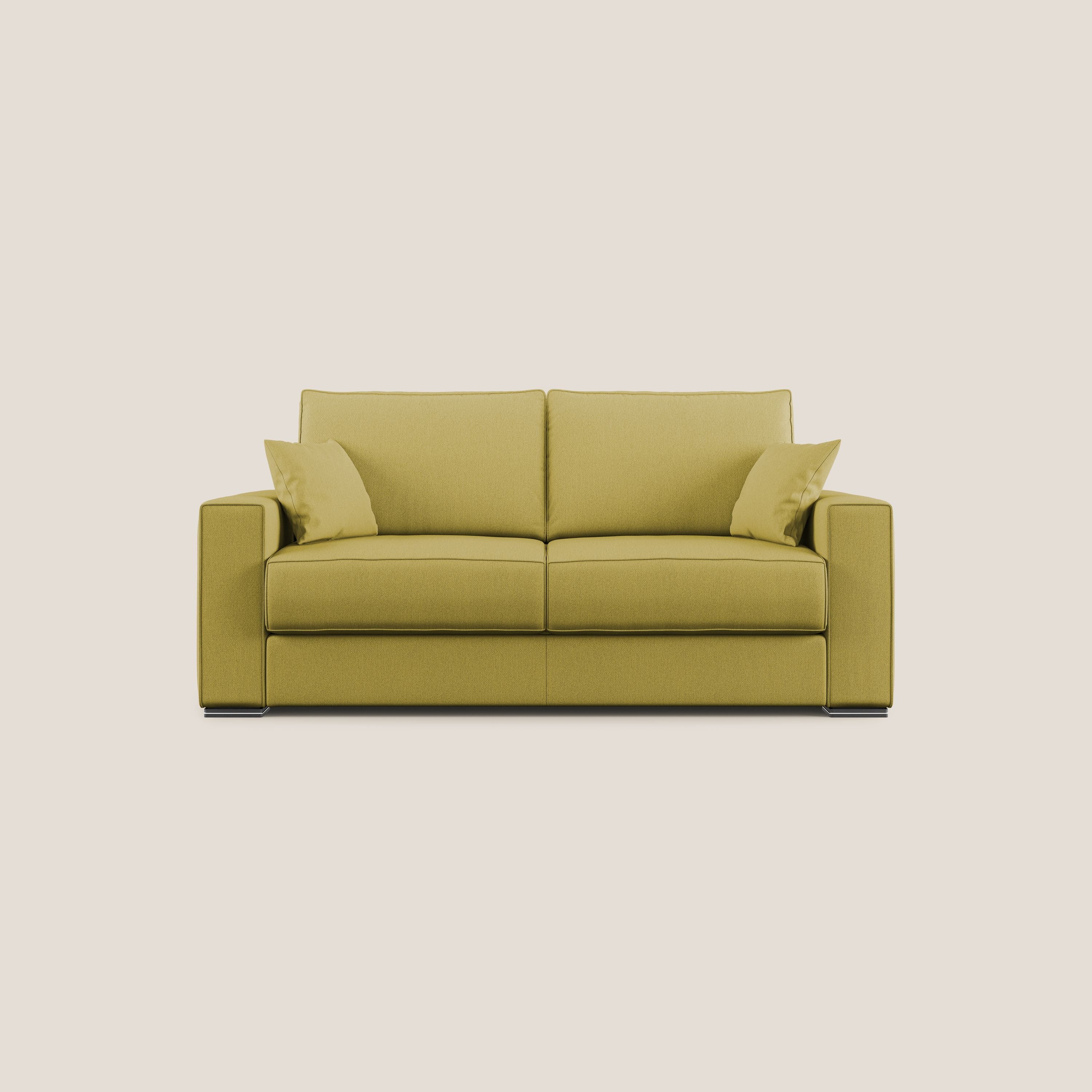 Dream canapé-lit convertible avec coussins doux en tissu détachable T05 jaune