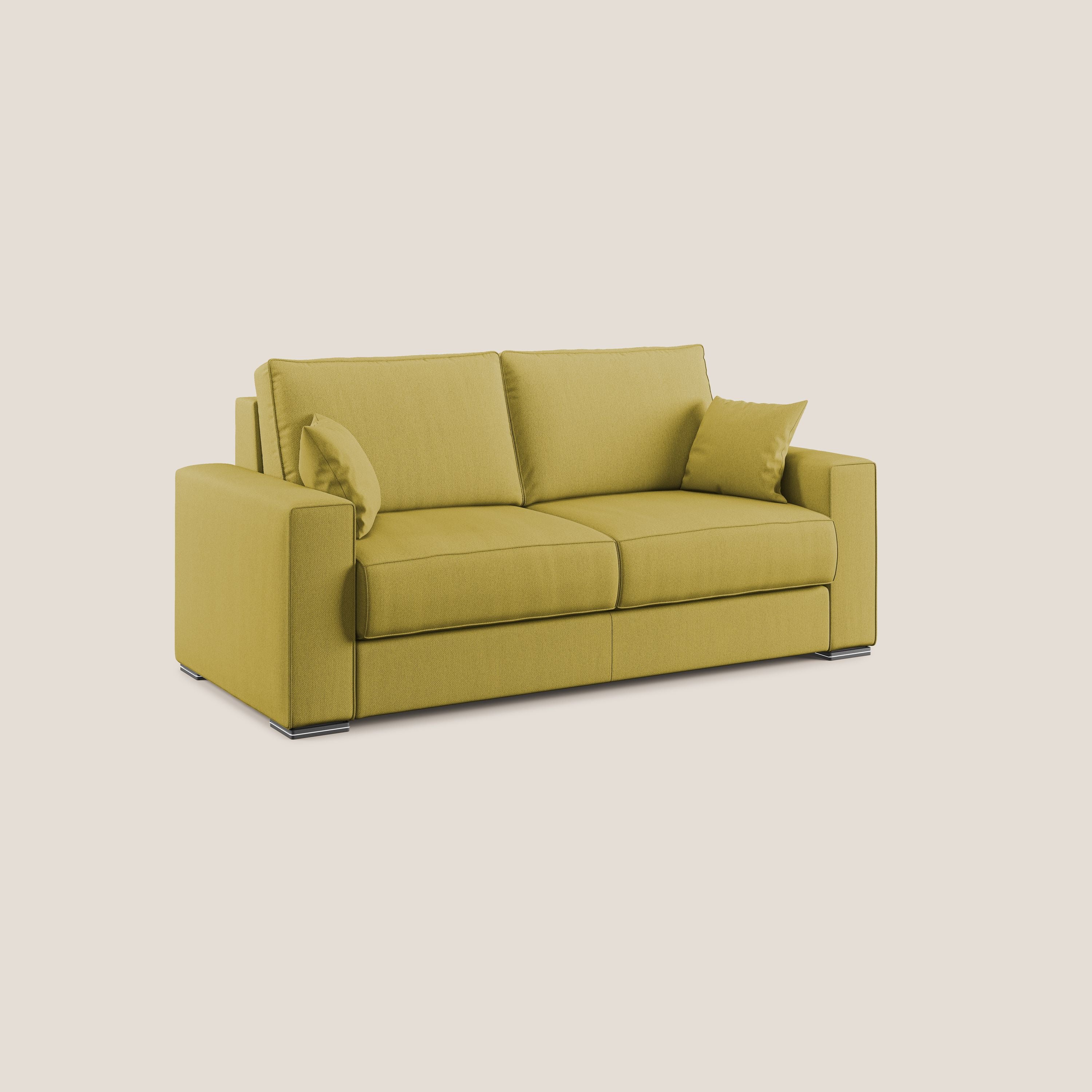 Dream canapé-lit convertible avec coussins doux en tissu détachable T05 jaune - Image 3
