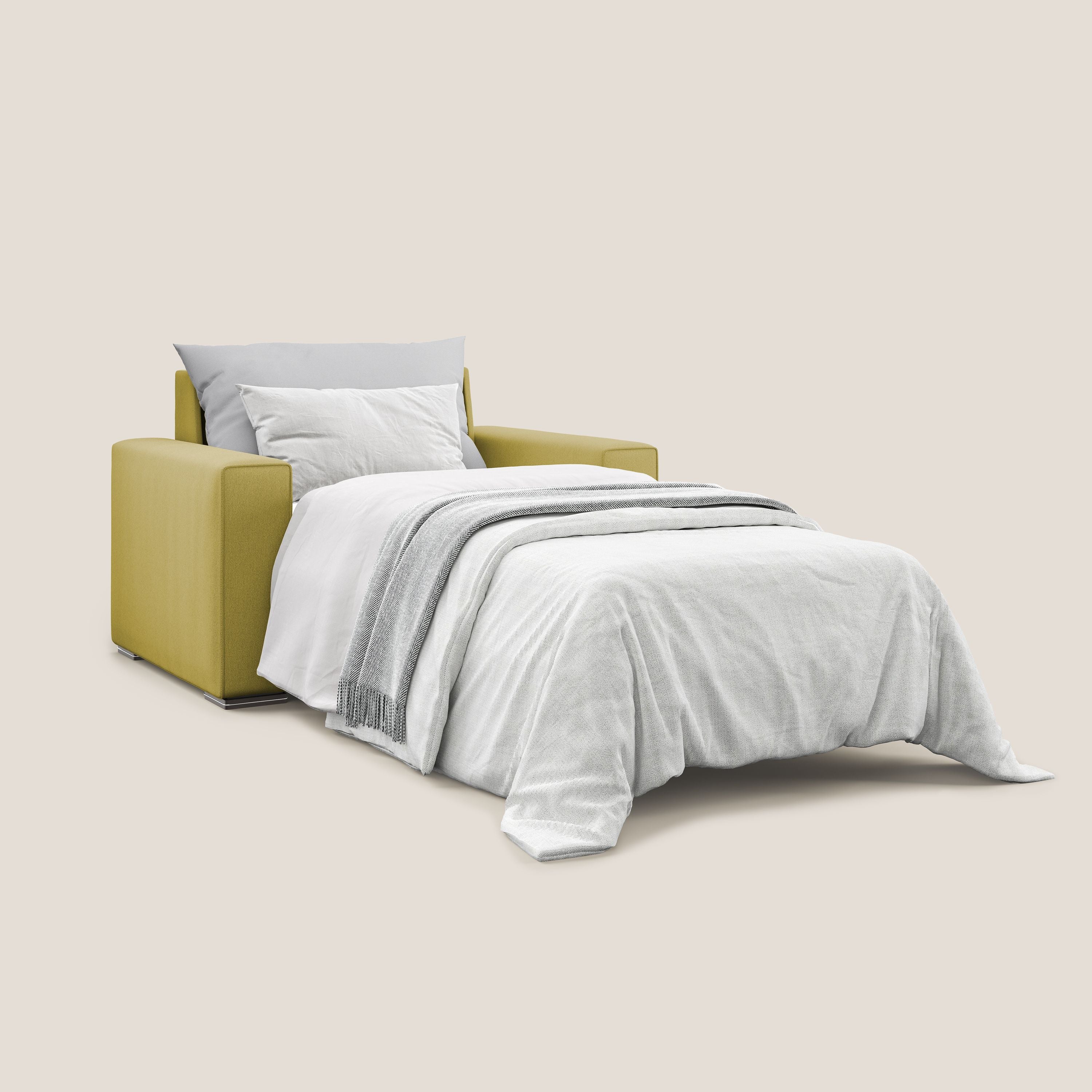 Dream fauteuil convertible en tissu détachable T05 jaune - Image 2