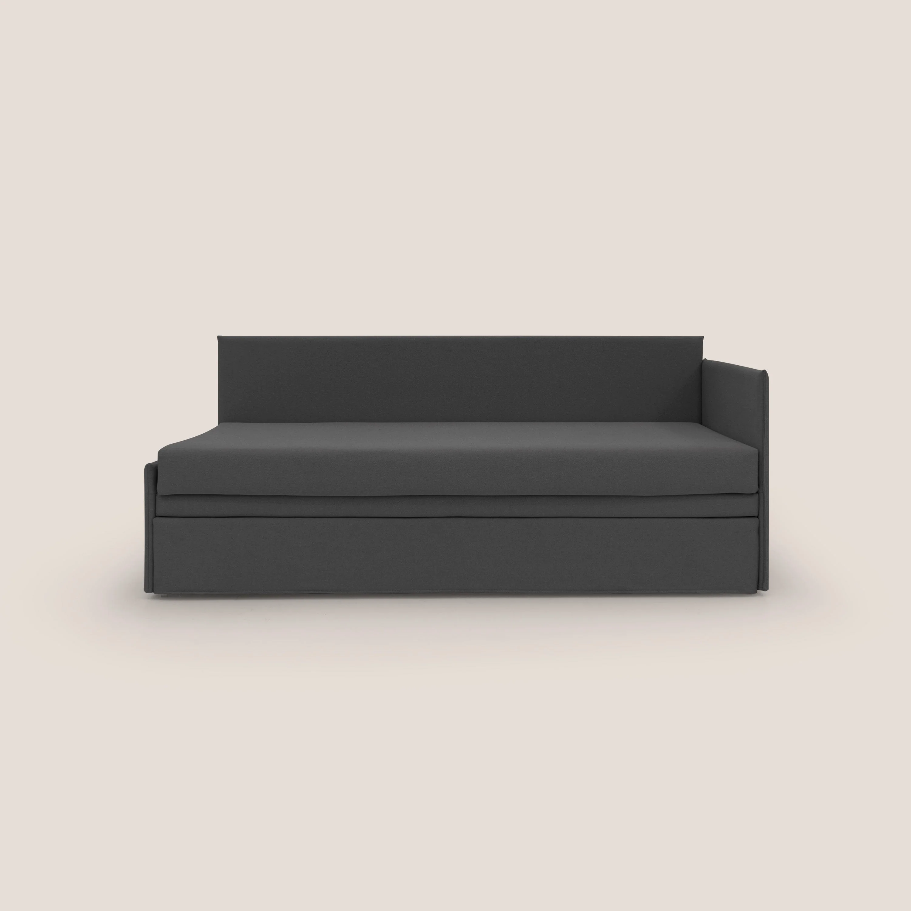 Durini Canapé duplex avec lits jumeaux et tissu effet coton imperméable T13 anthracite