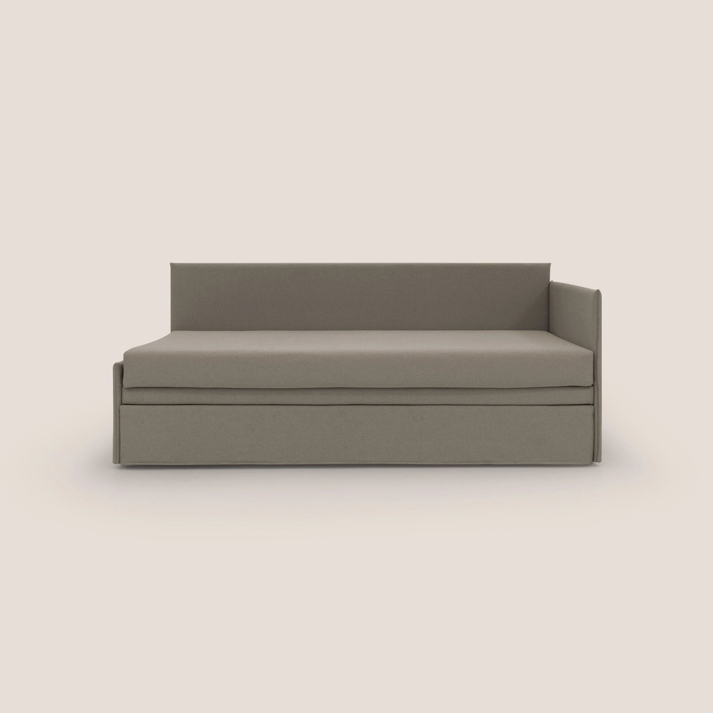 Durini Canapé duplex avec lits jumeaux et tissu effet coton imperméable T13 Taupe tortora