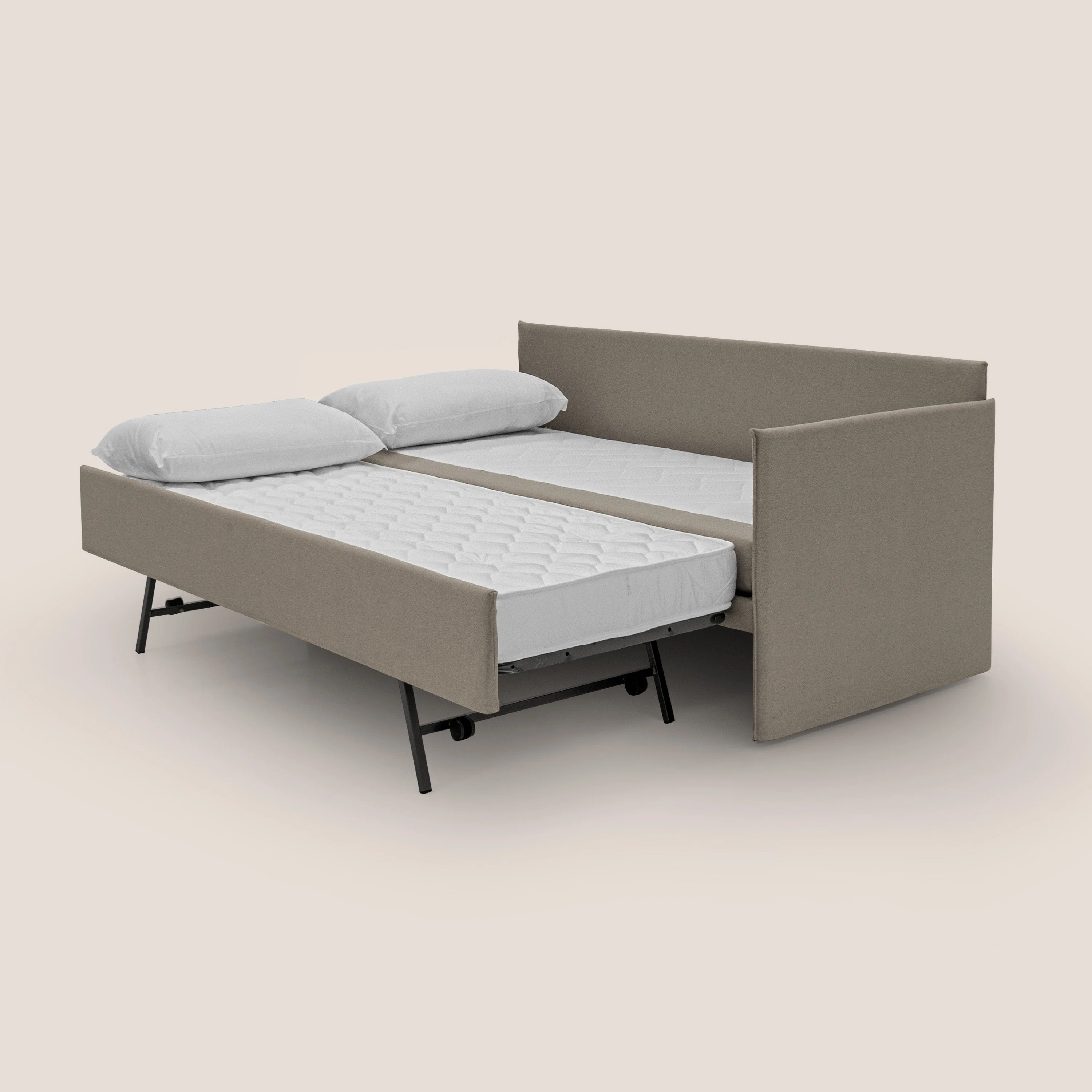 Durini Canapé duplex avec lits jumeaux et tissu effet coton imperméable T13 Taupe tortora - Image 2
