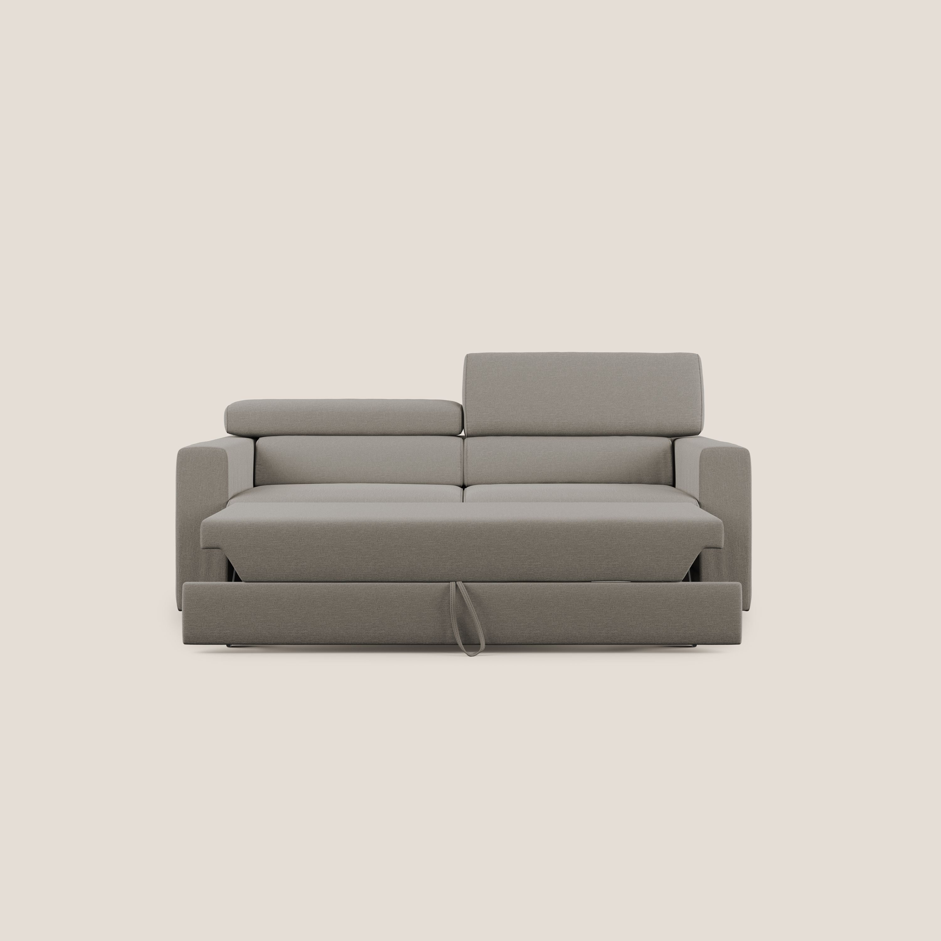 Dylan canapé avec pouf extractible en tissu effet coton imperméable T13 Taupe tortora - Image 6