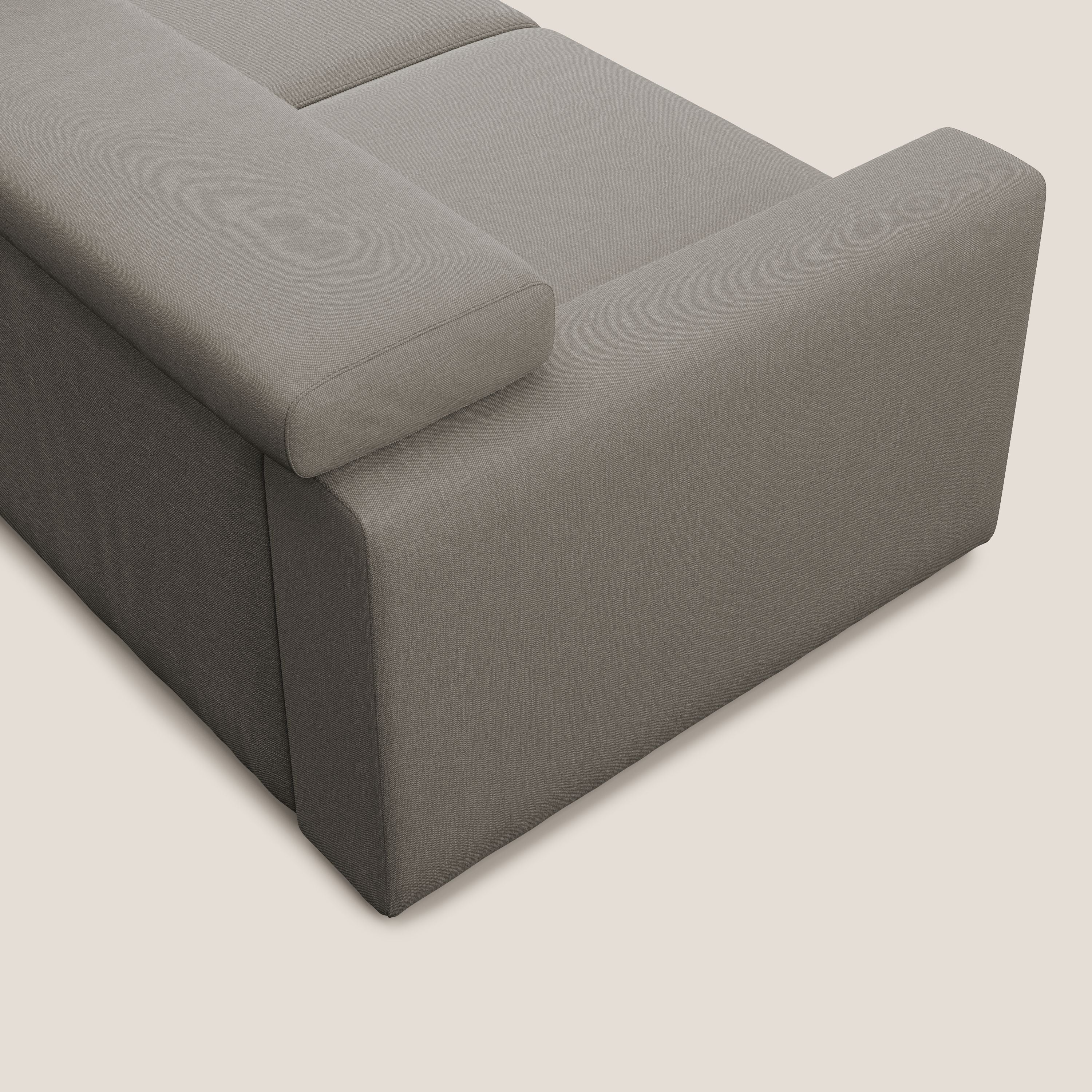 Dylan canapé avec pouf extractible en tissu effet coton imperméable T13 Taupe tortora - Image 8