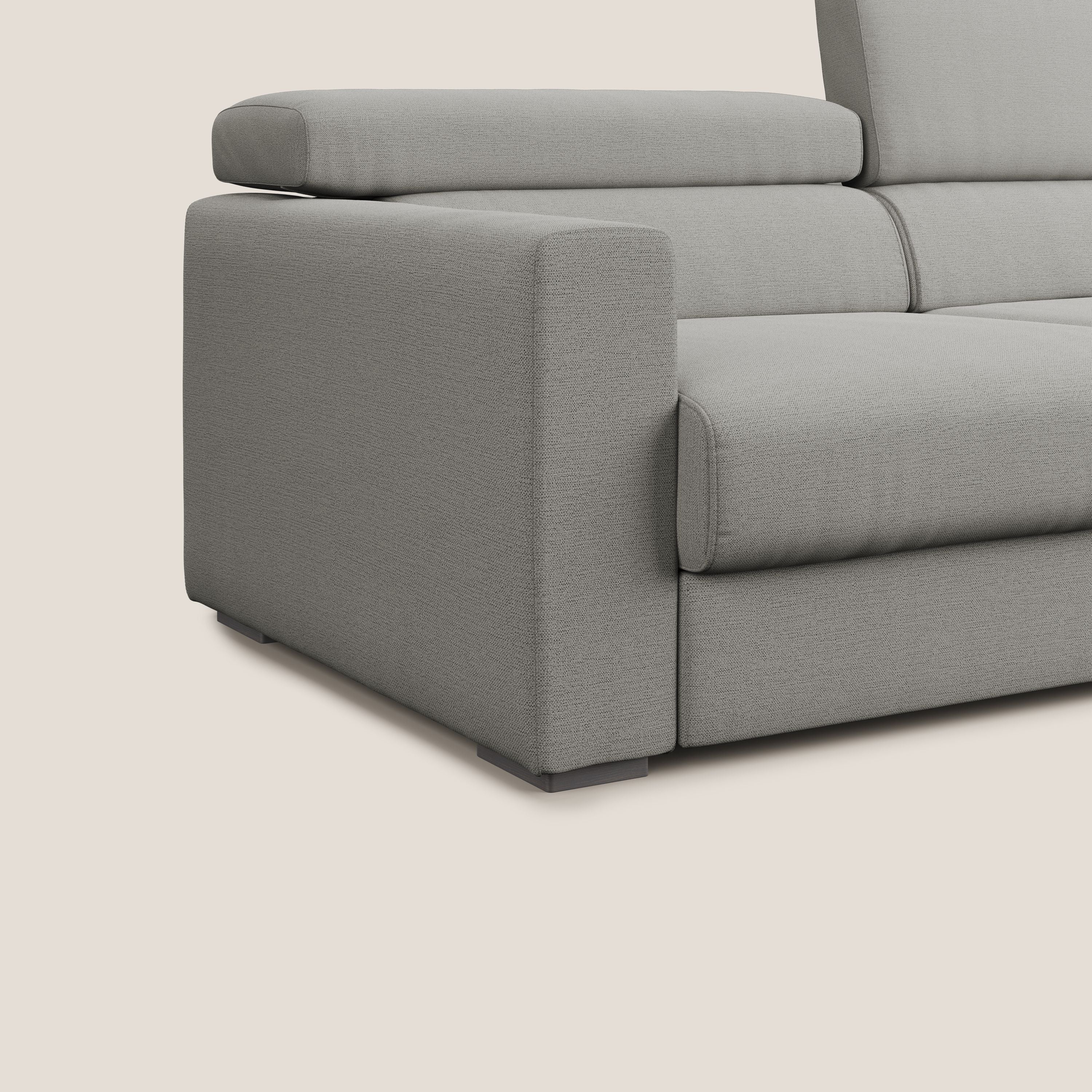 Dylan canapé avec pouf extractible en tissu flamme effet coton impermeabile T19 beige - Image 8
